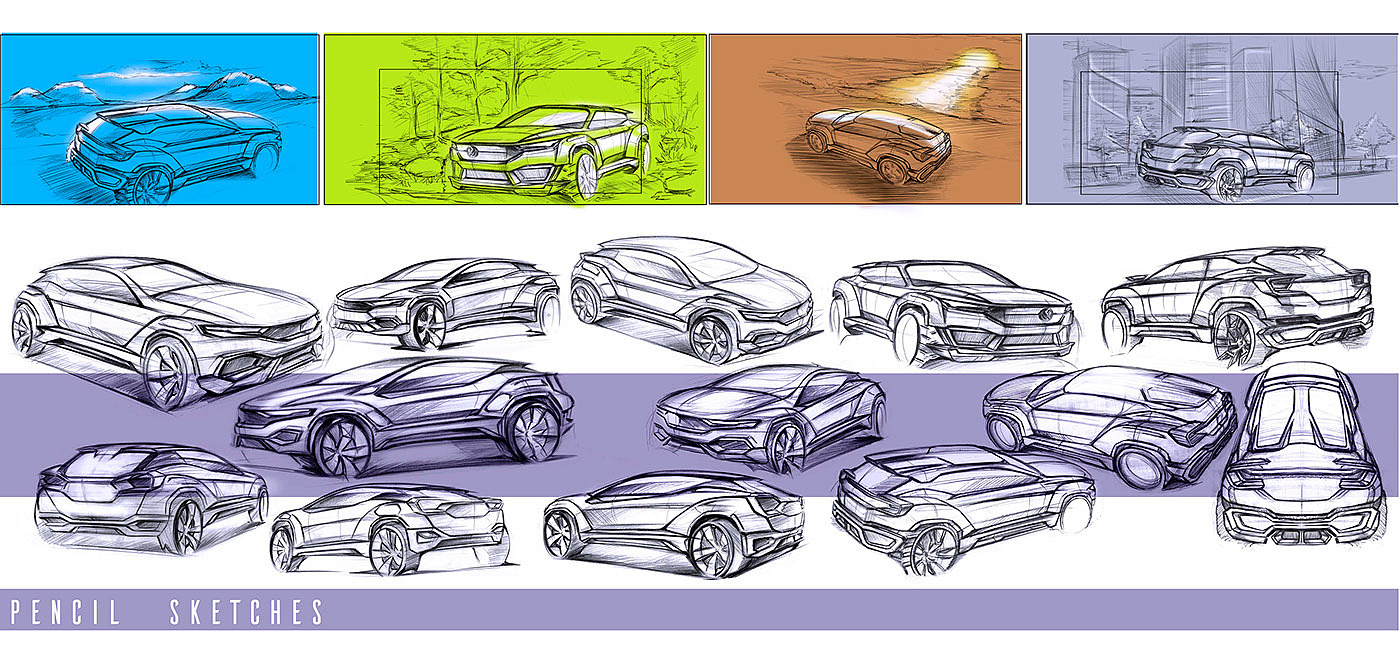 E-SUV，public，Automobile design，conceptual design，