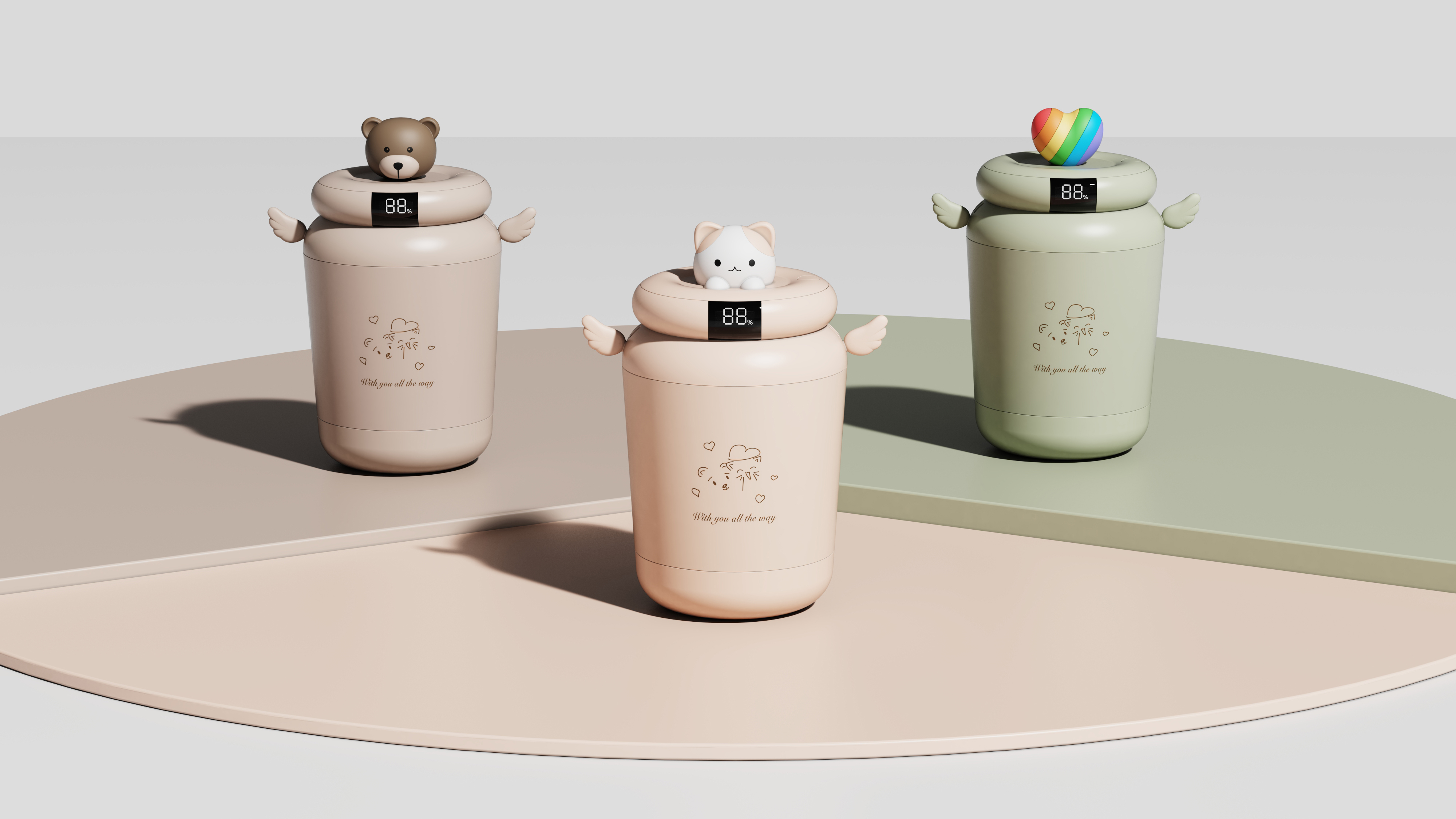 Warm hand design，portable battery，Winter products，Cartoon style，