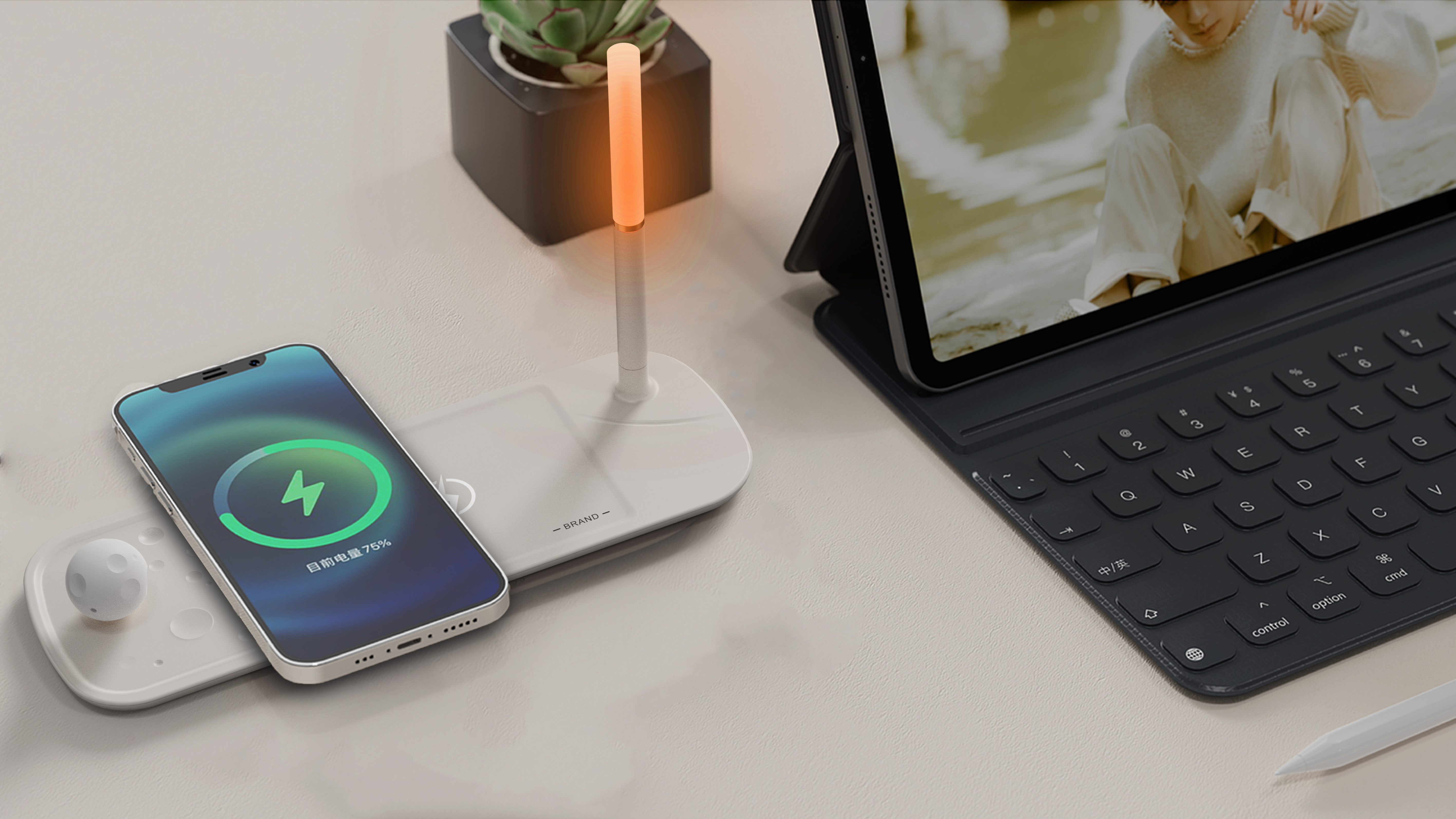 Wireless charging，Mid Autumn Festival cultural creation，Design empowerment，Earth Moon civilization，