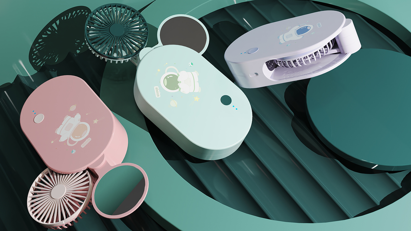 Small fan design，Portable，id，