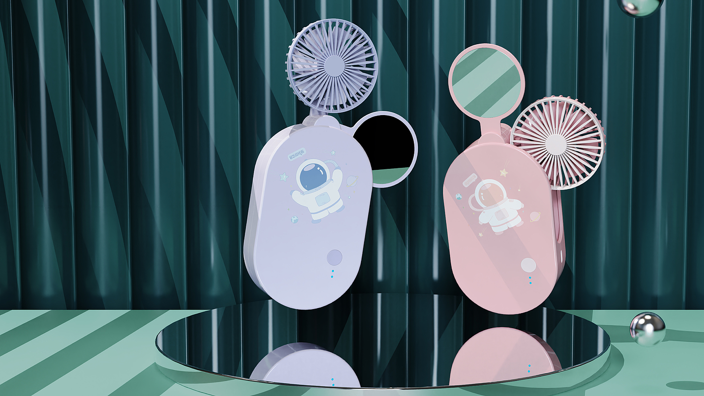 Small fan design，Portable，id，