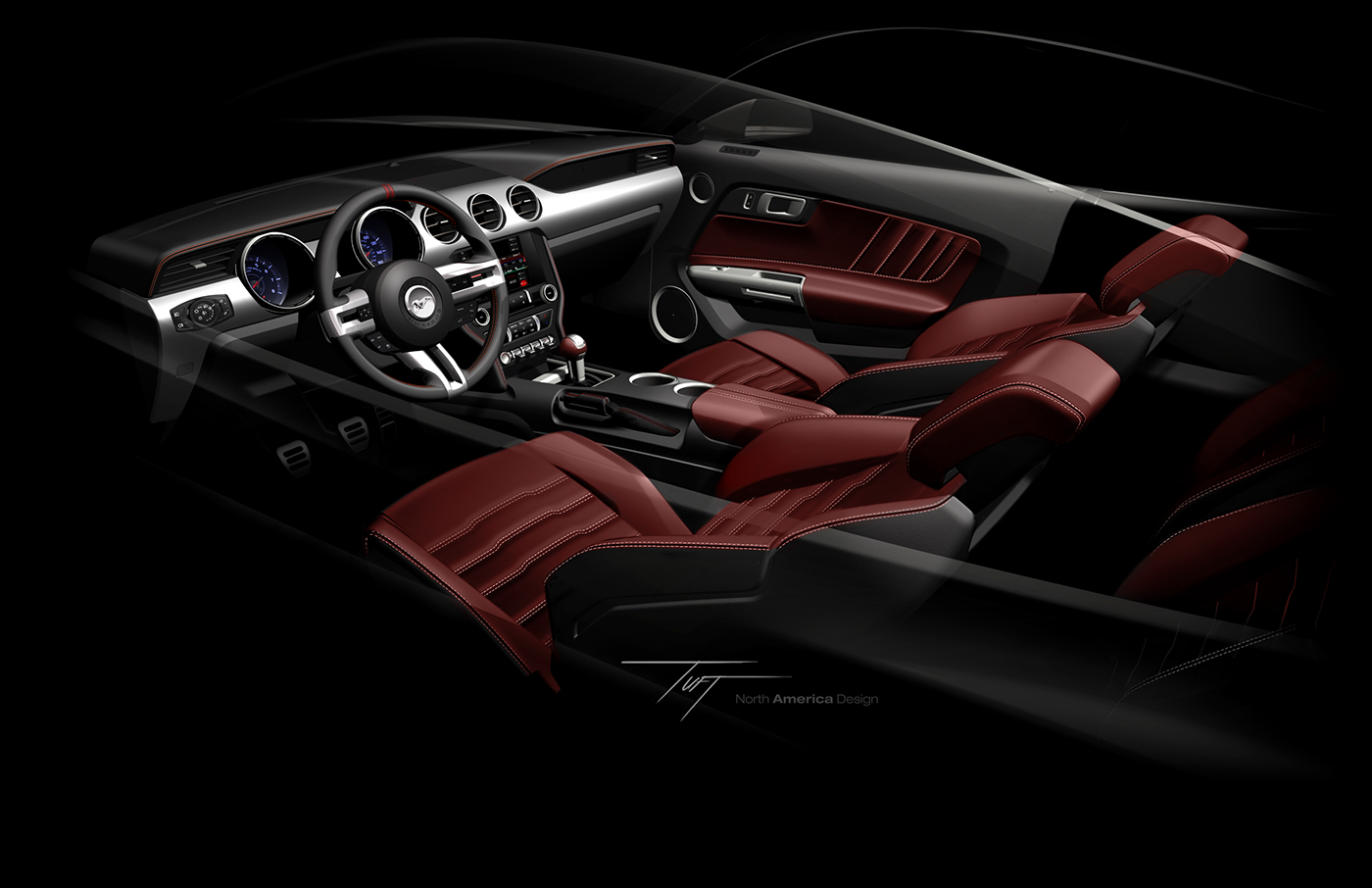 wild horse，S550，Automotive interior design，industrial design，Model，sketch，