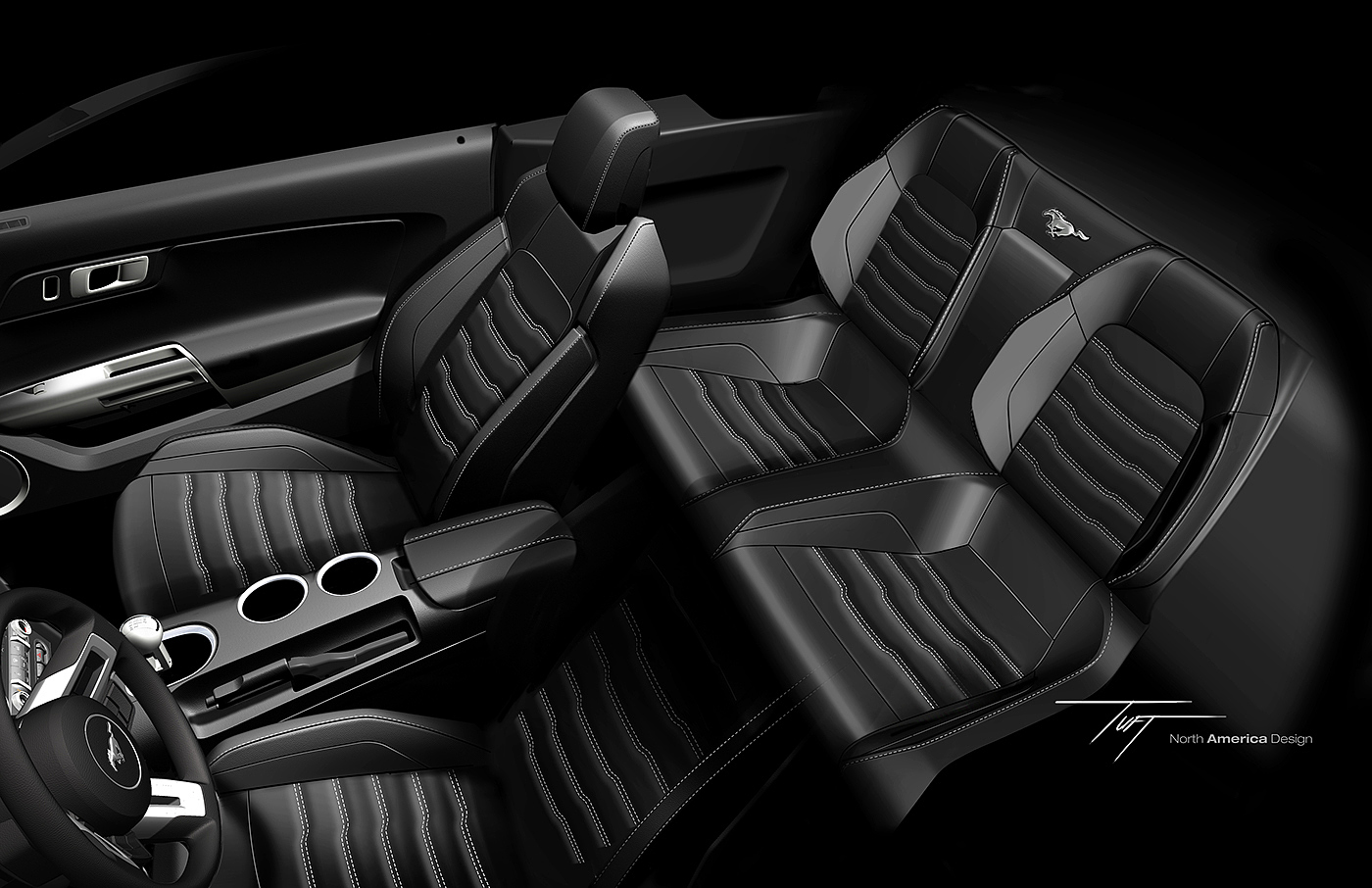 wild horse，S550，Automotive interior design，industrial design，Model，sketch，