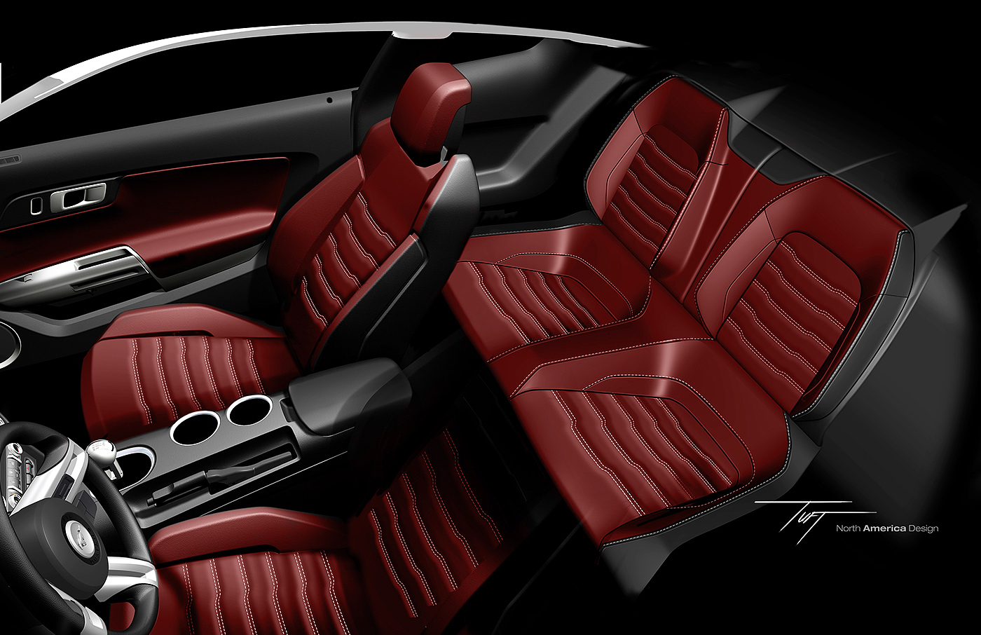 wild horse，S550，Automotive interior design，industrial design，Model，sketch，