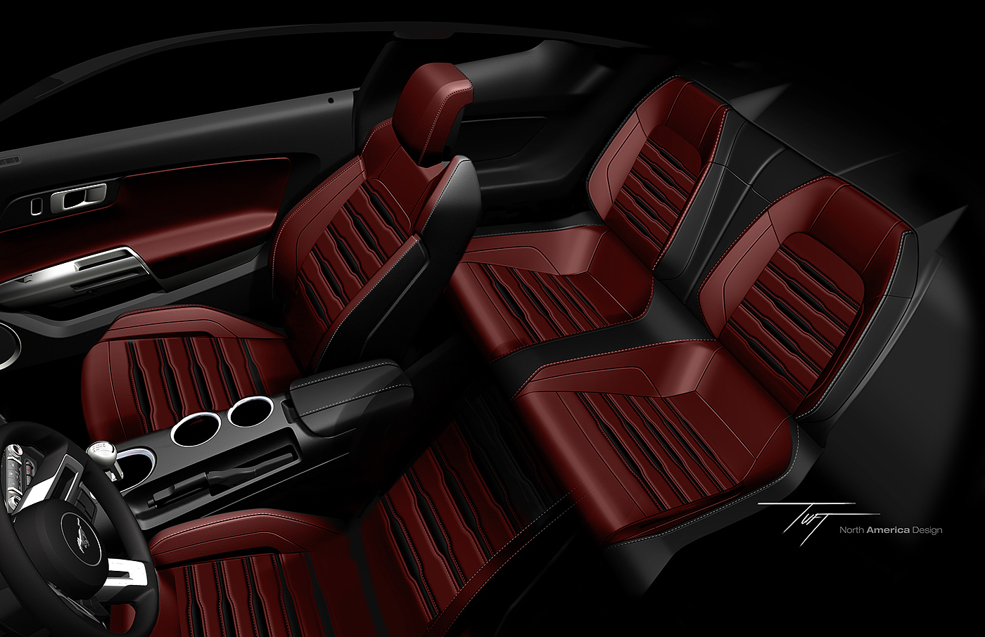 wild horse，S550，Automotive interior design，industrial design，Model，sketch，