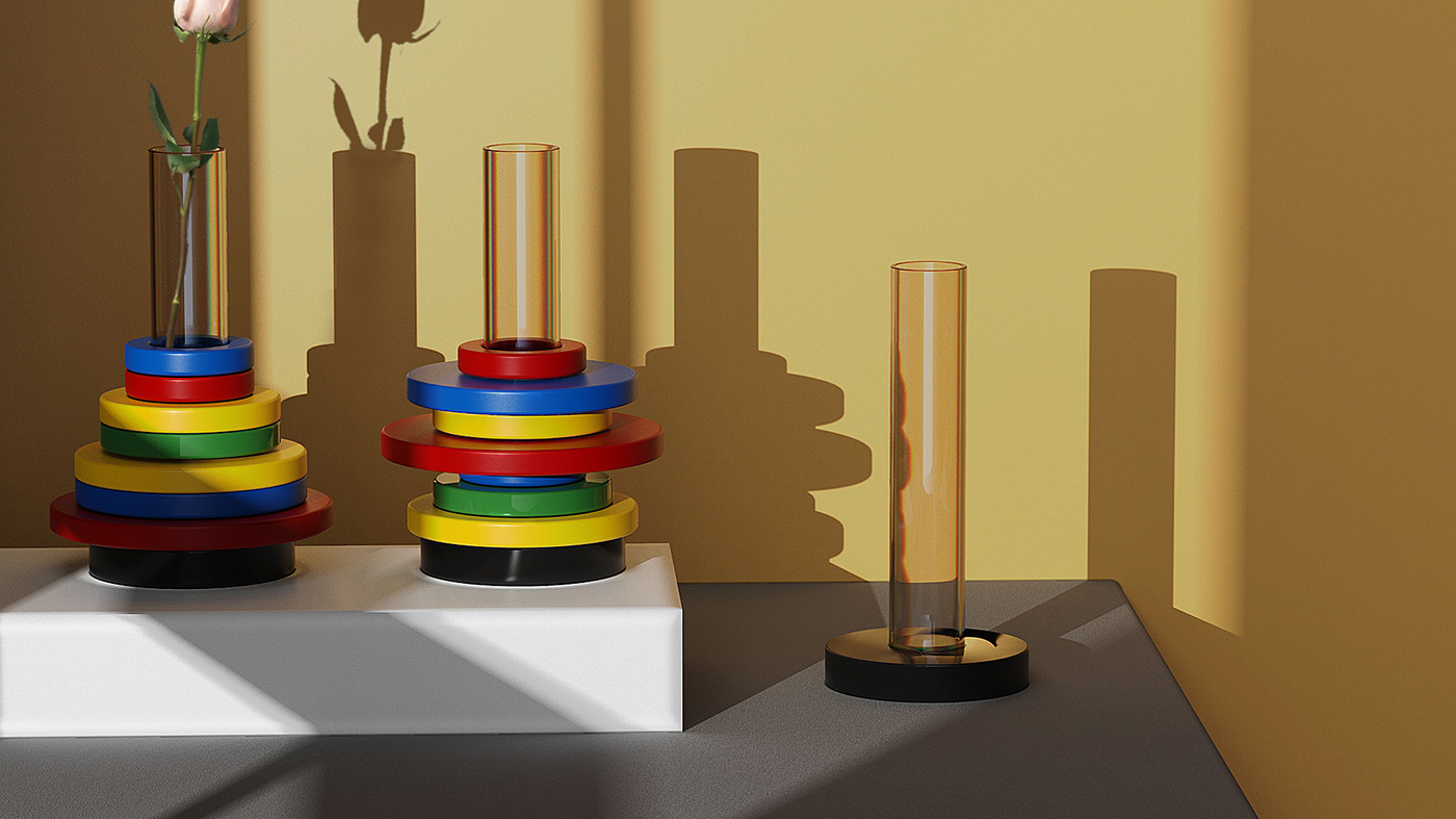 MEMPHIS VASE，Colorful vase，Memphis，