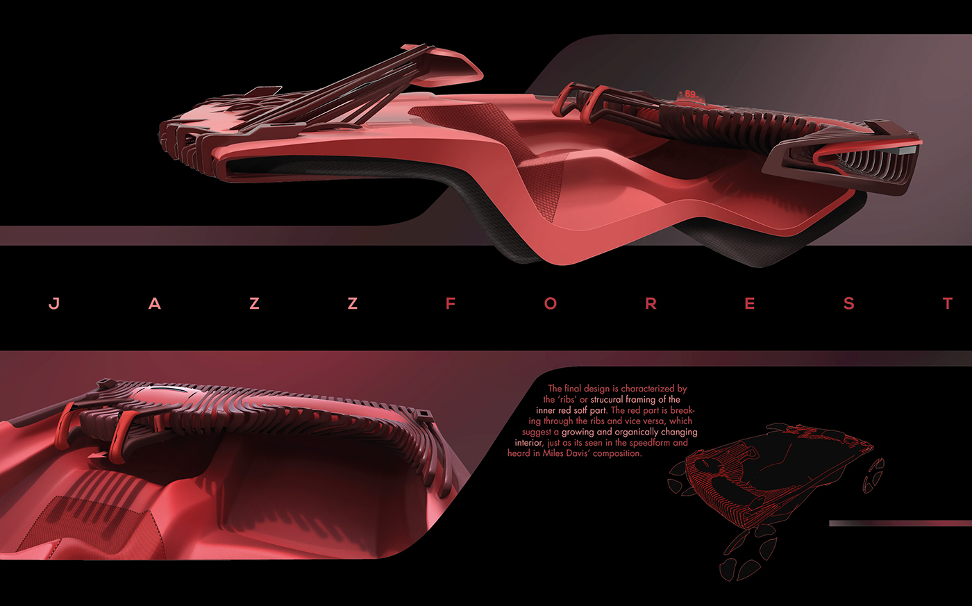 Jazz，forest，Design elements，automobile，Hand drawn，