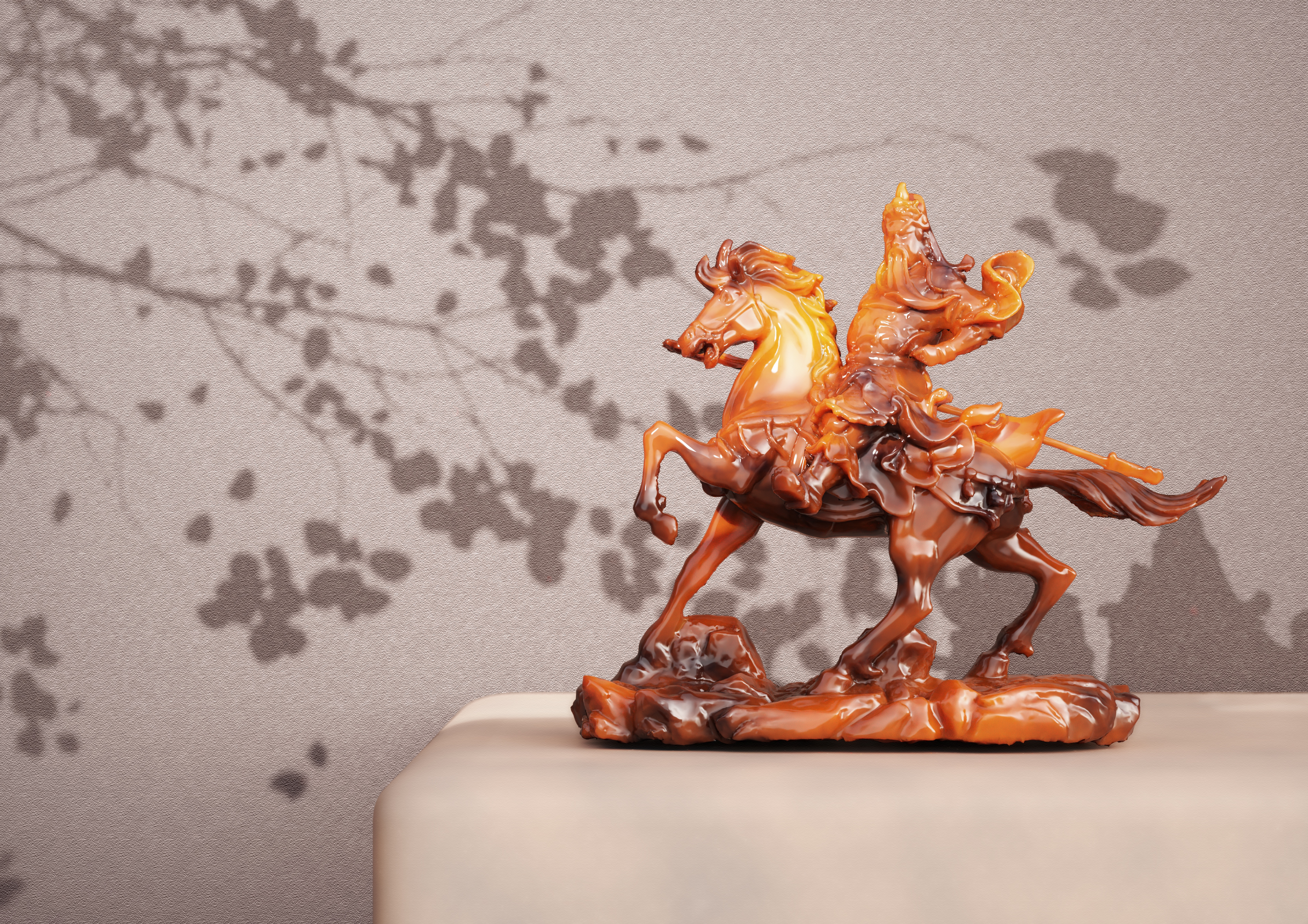 Render，Guan Yu，Guan Yu，horse，keyshot，Jewellery，jade，