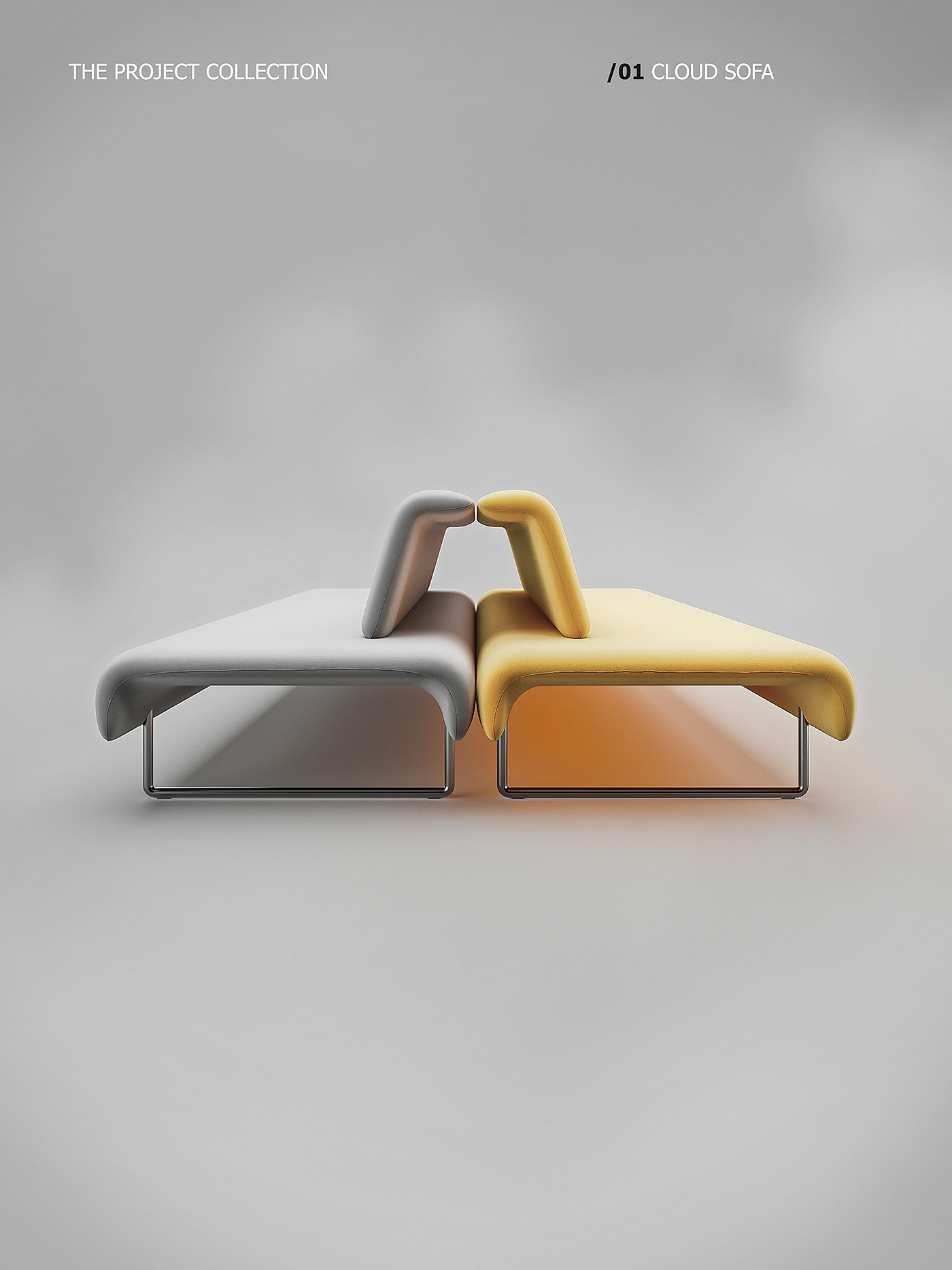 Cloud sofa，furniture design ，industrial design，Modular design，Minimalist，