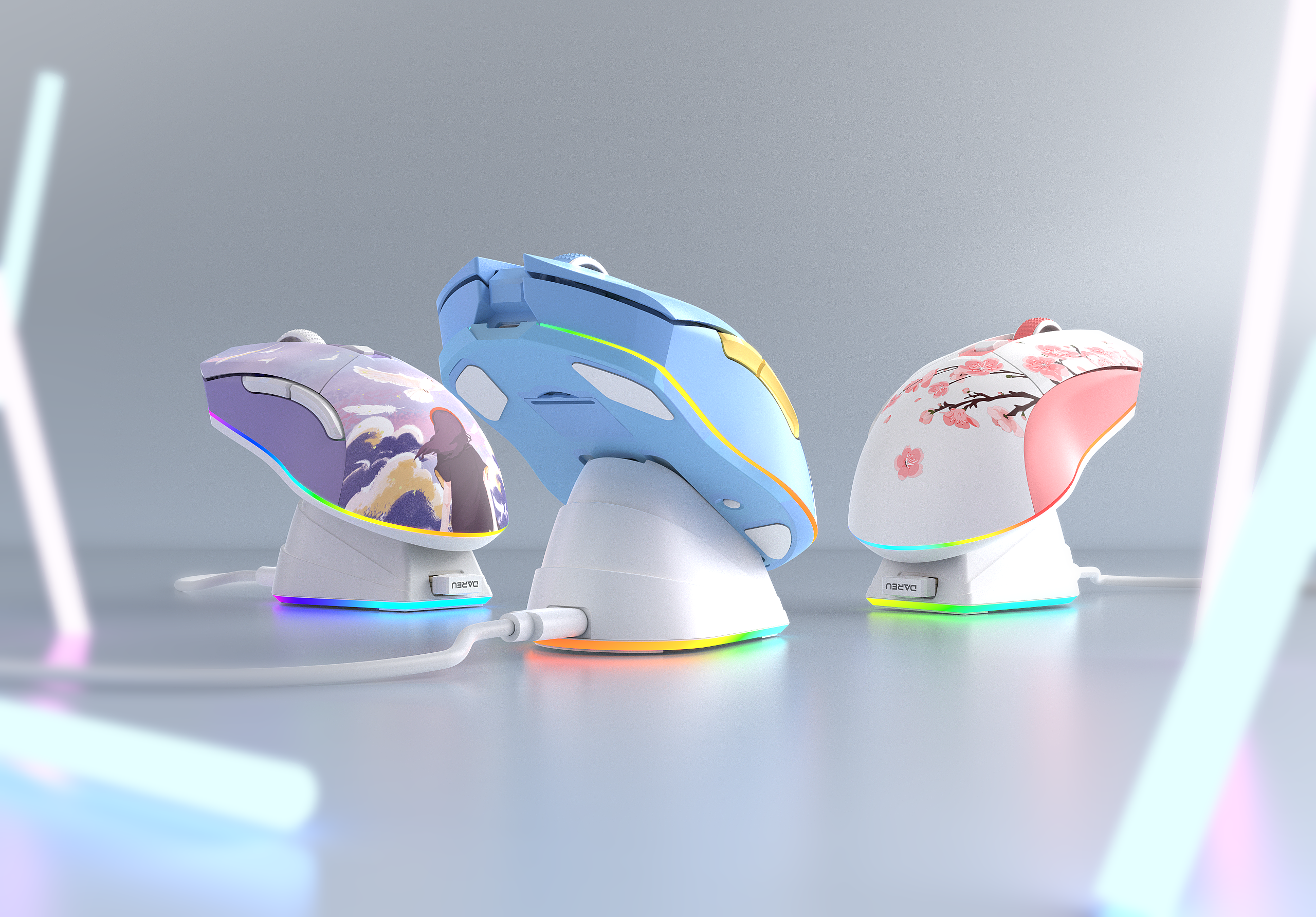 Daryou，mouse，Wireless charging，