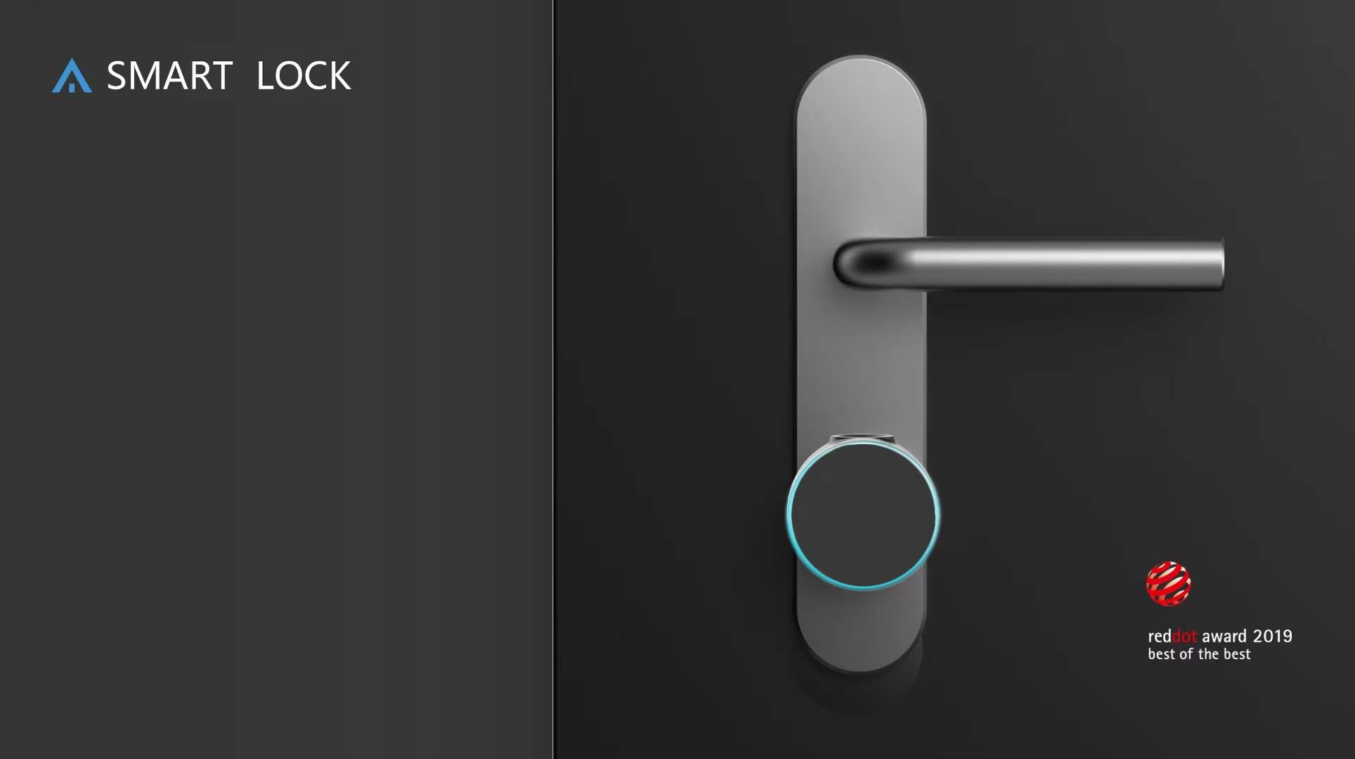 Intelligent door lock，Top grade design，Appearance design，German red dot supreme Award，