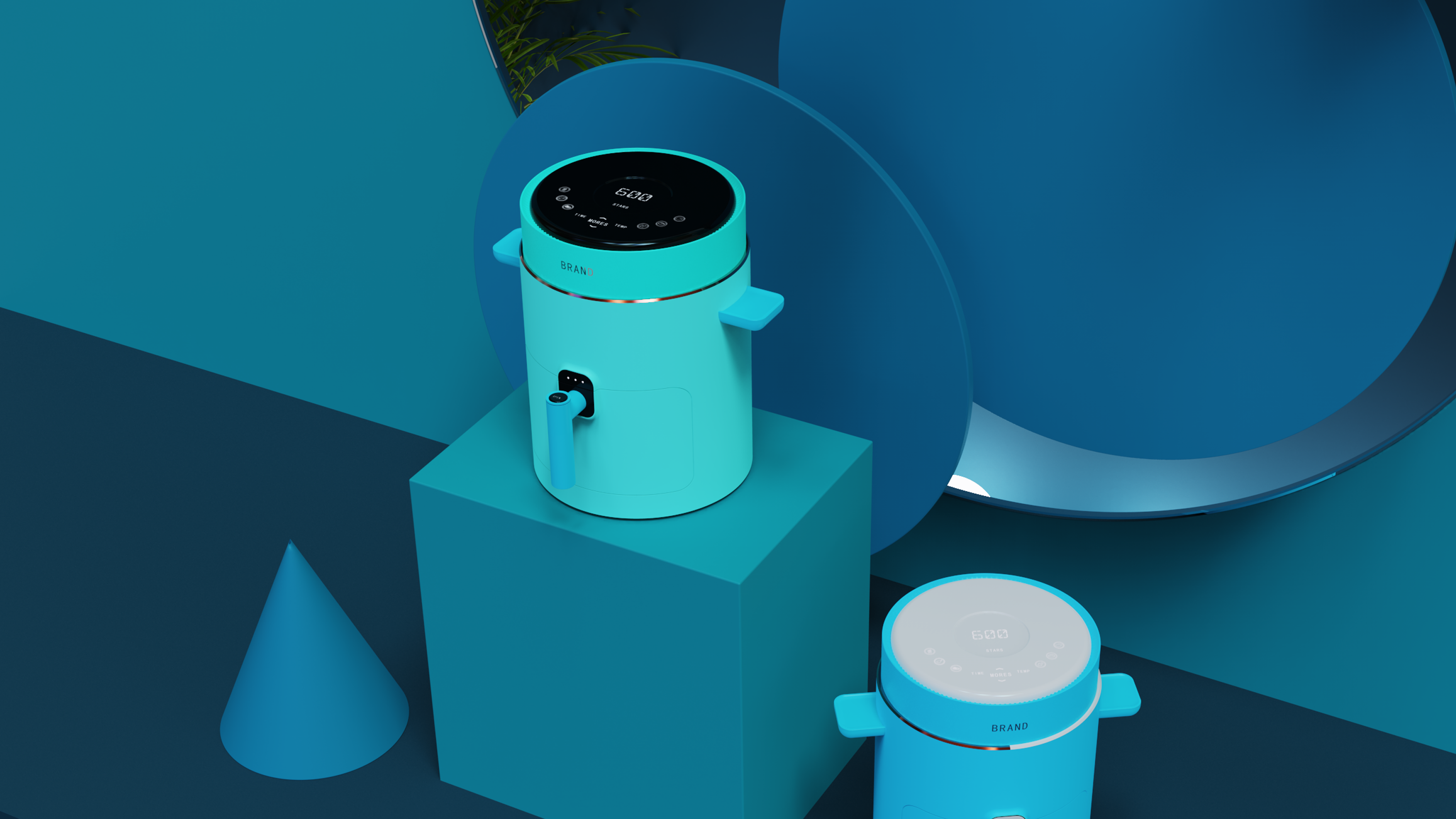 Air fryer，Cartoon，