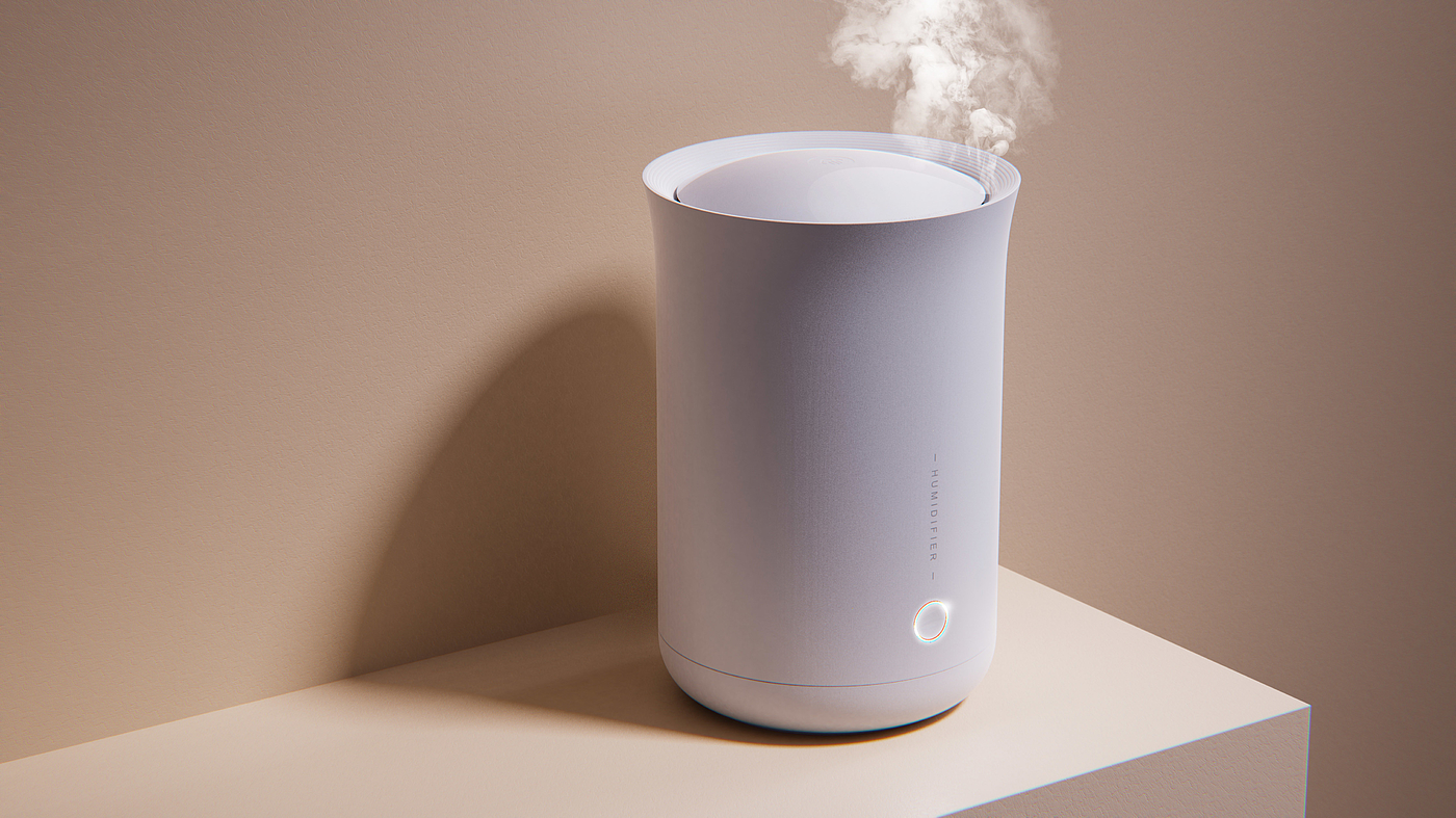 Humidifier，household electrical appliances，product design，industrial design，Scene rendering，senior，Appearance design，