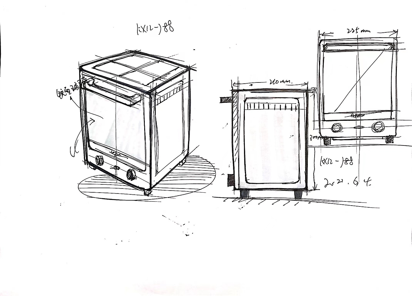 Kitchen appliances，Electric oven，small home appliances，oven，Retro，