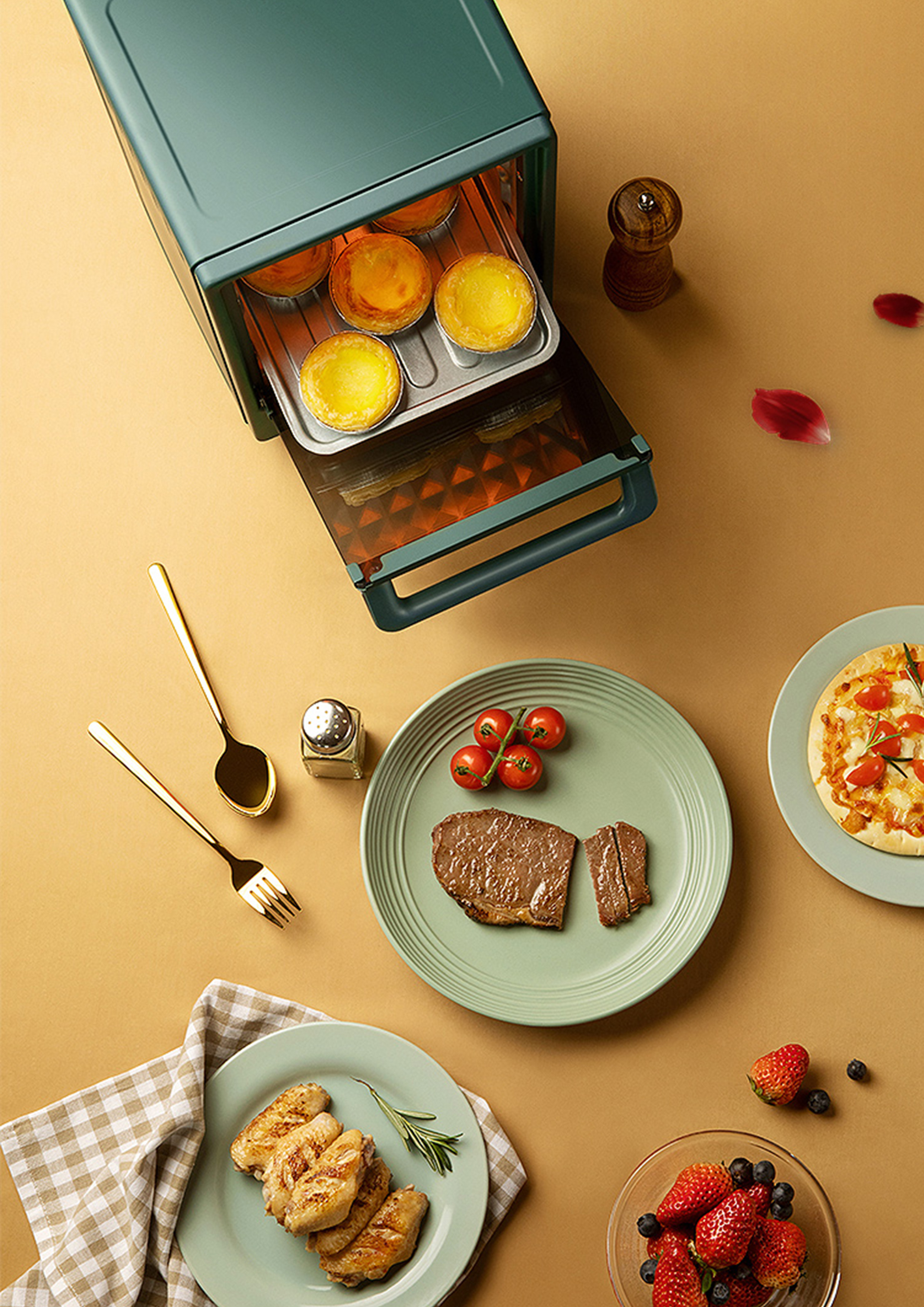 Kitchen appliances，Electric oven，small home appliances，oven，Retro，