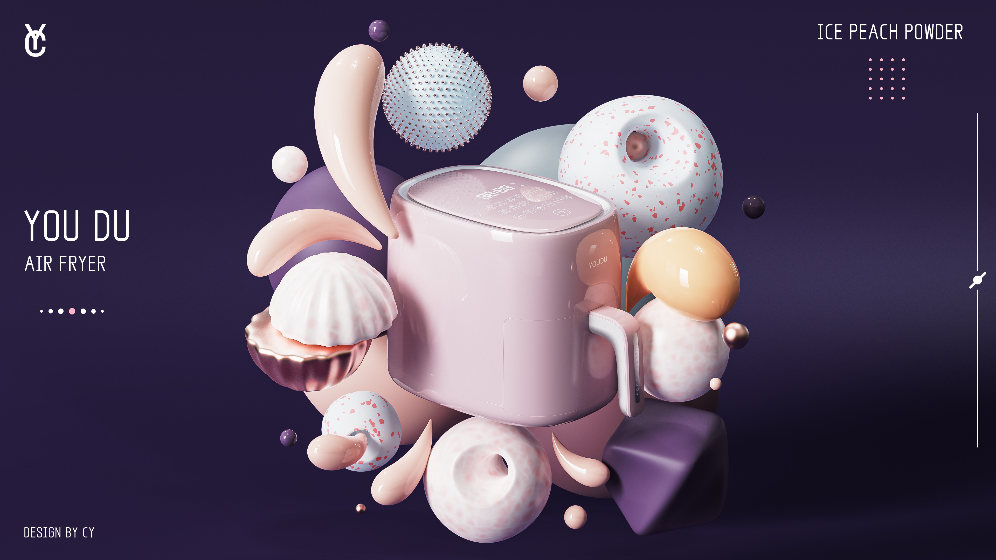 Product creative design, household appliances, air fryer，