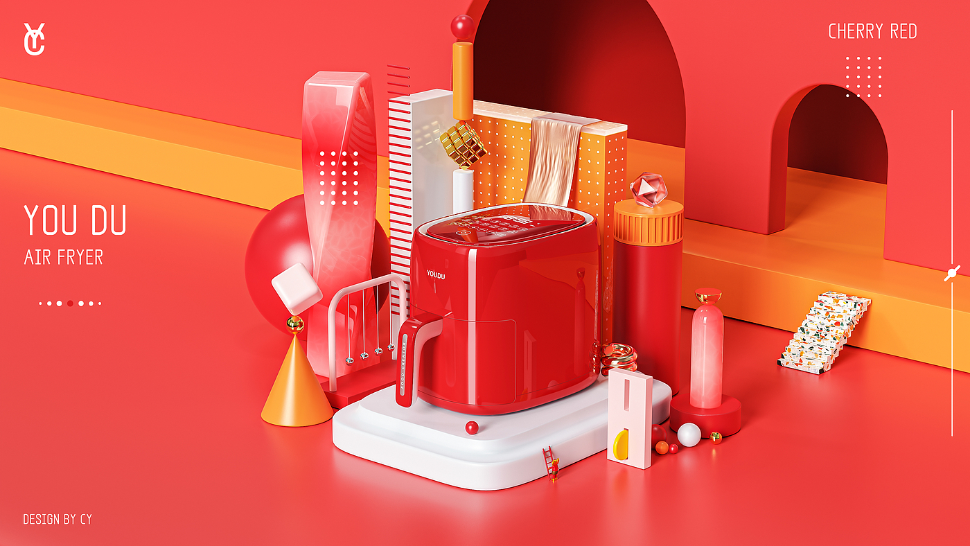 Product creative design, household appliances, air fryer，