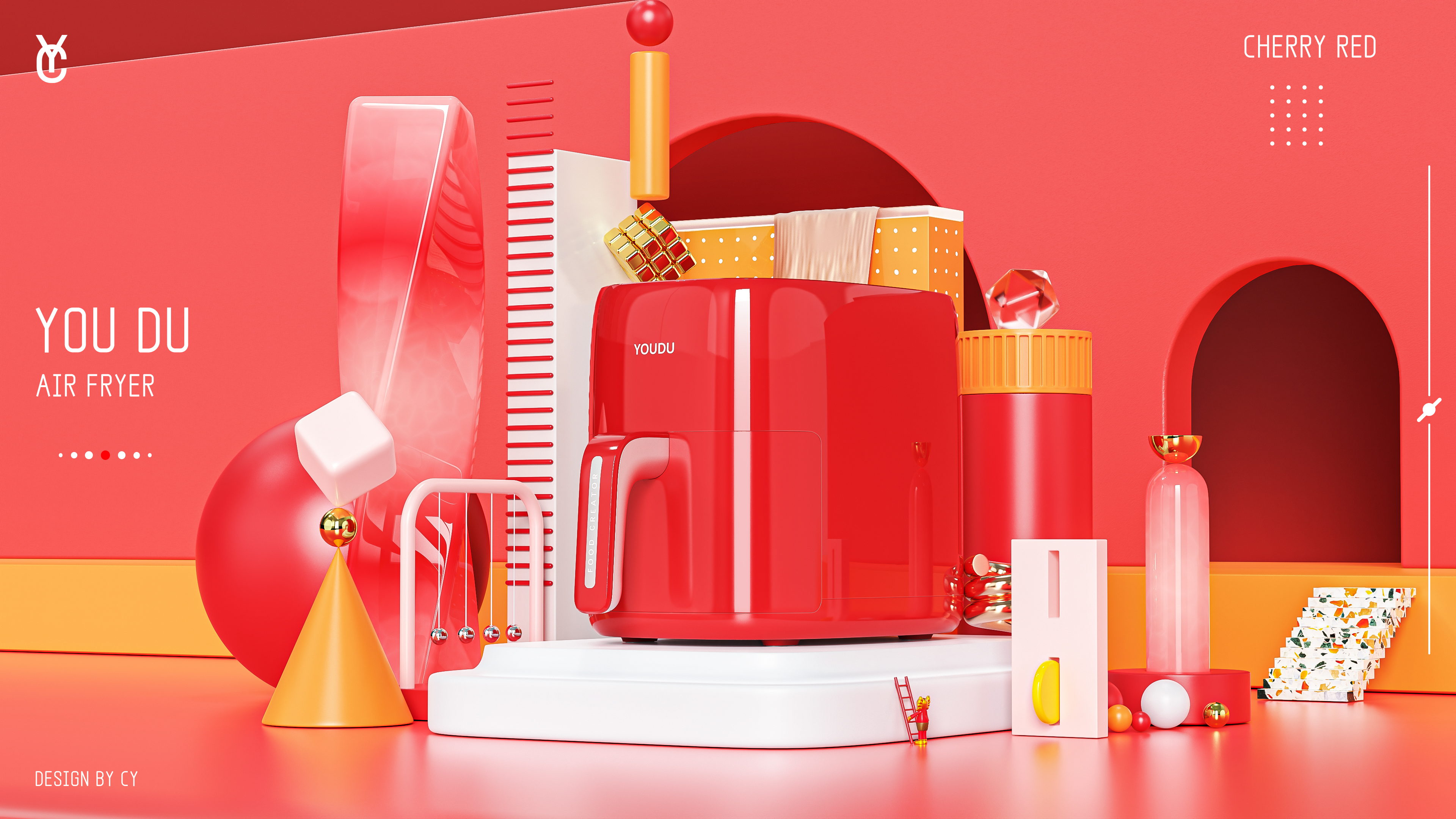 Product creative design, household appliances, air fryer，