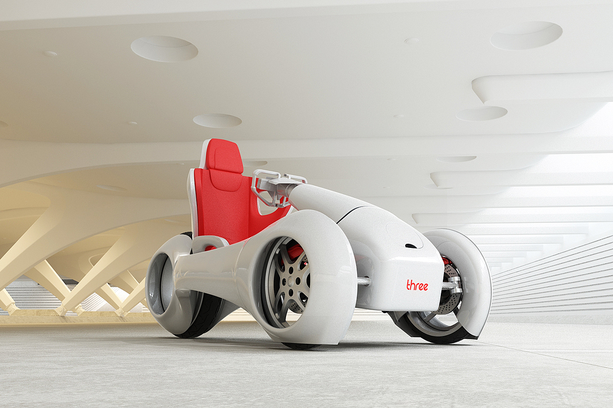 industrial design，Single car，Urban transportation，vehicle，a storage battery car，