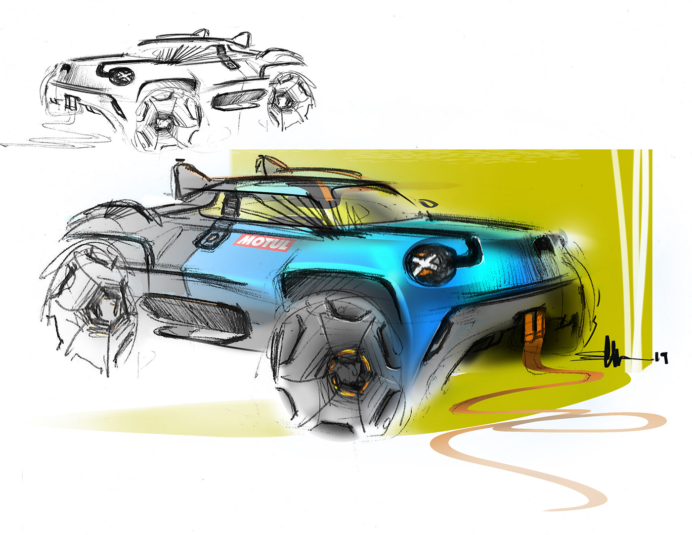 sketch，locomotive，automobile，concept，product design，
