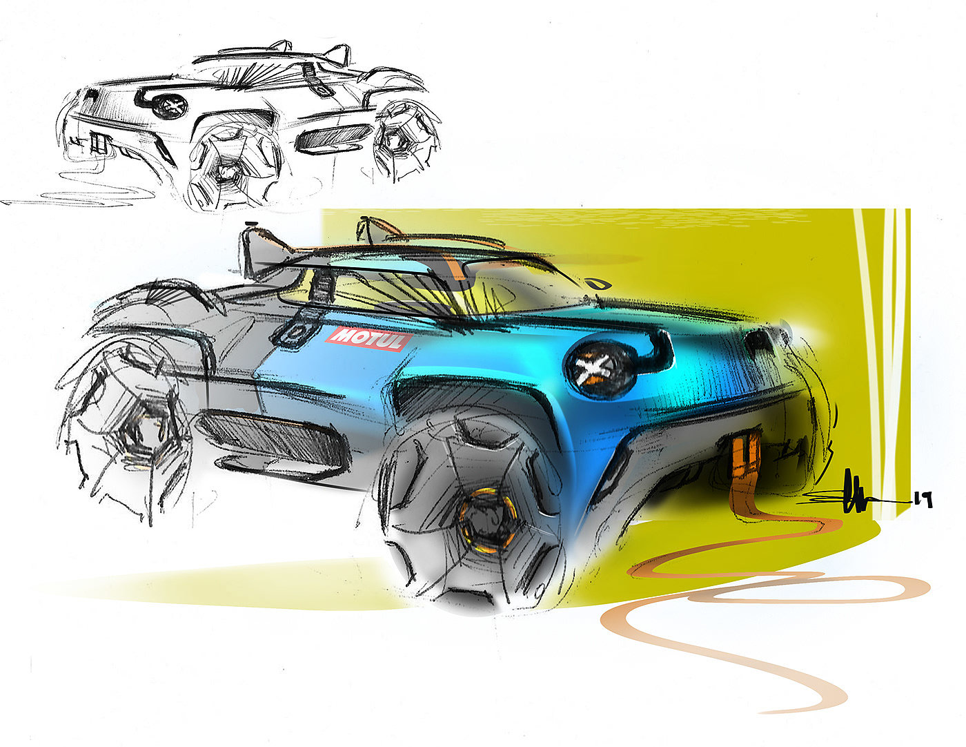 sketch，locomotive，automobile，concept，product design，