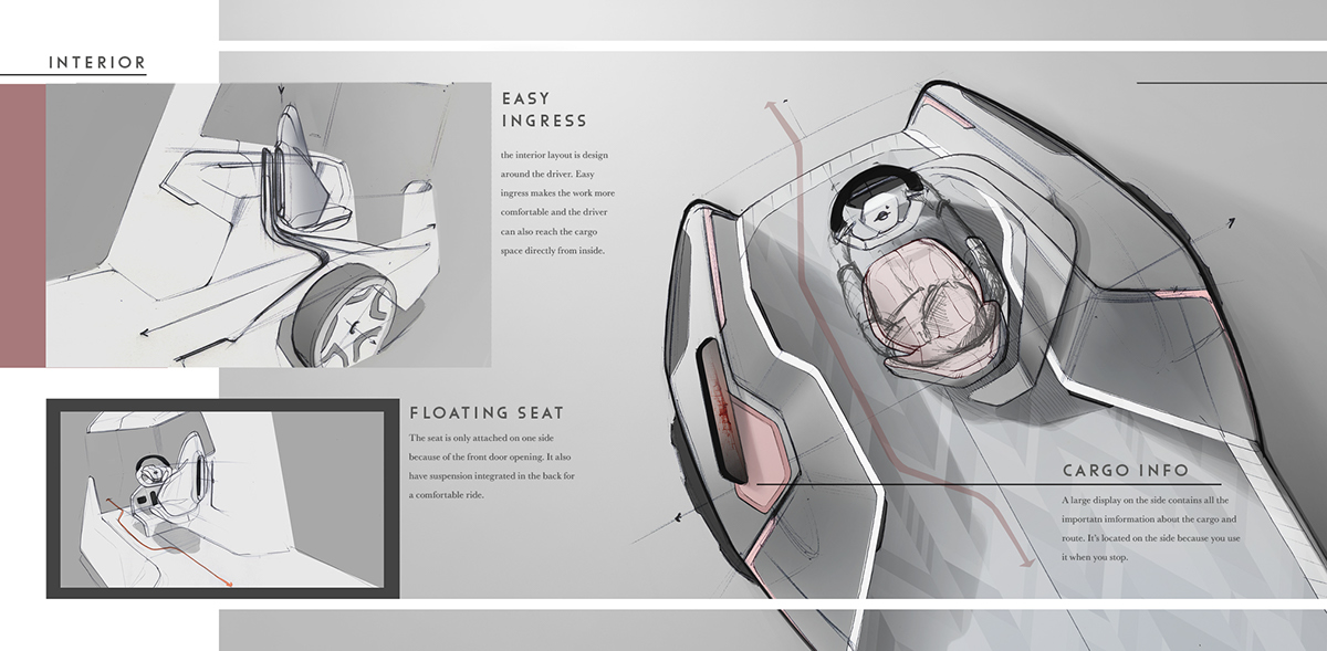 truck，future，city，automobile，