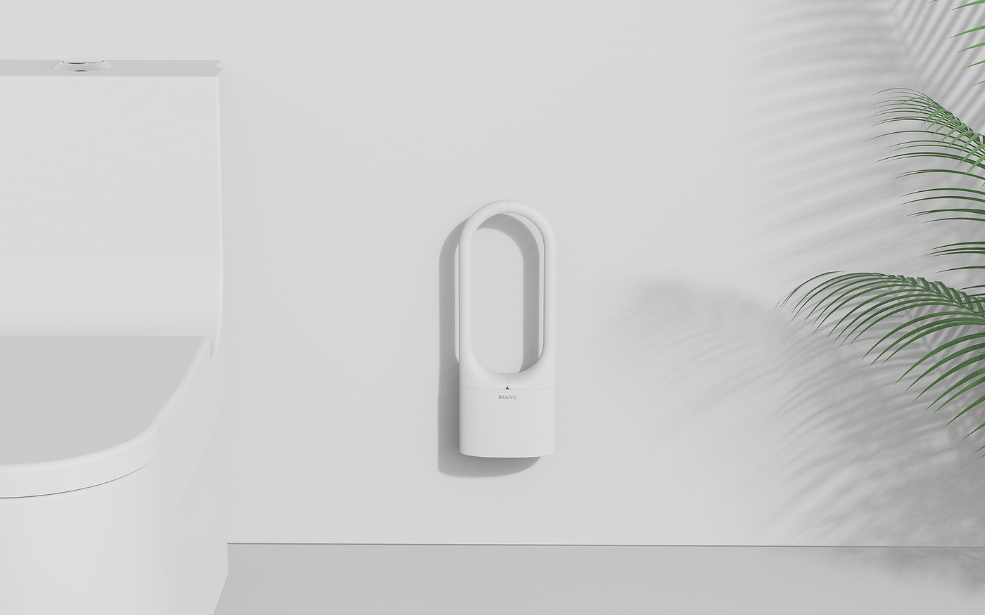 Wall mounted dual-purpose toilet brush，