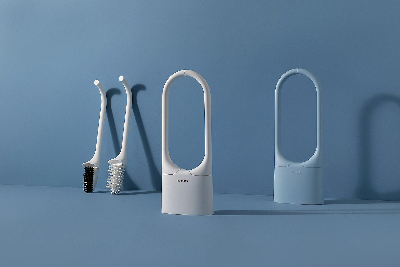 Wall mounted dual-purpose toilet brush，