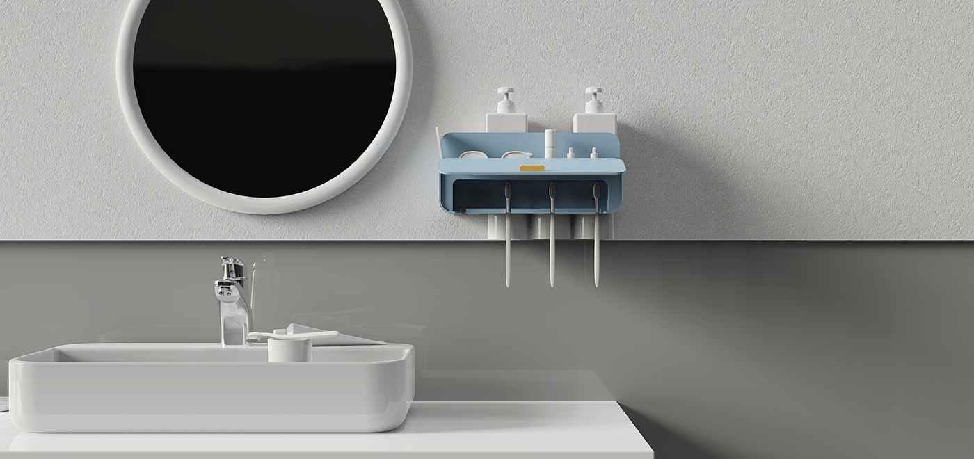 Multifunctional rack for bathroom toothbrush，