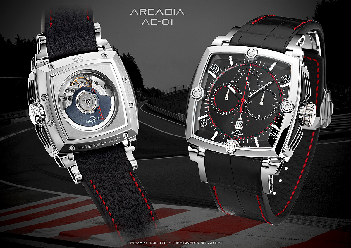 Wristwatch，Wrist watch，black，Arcadia，