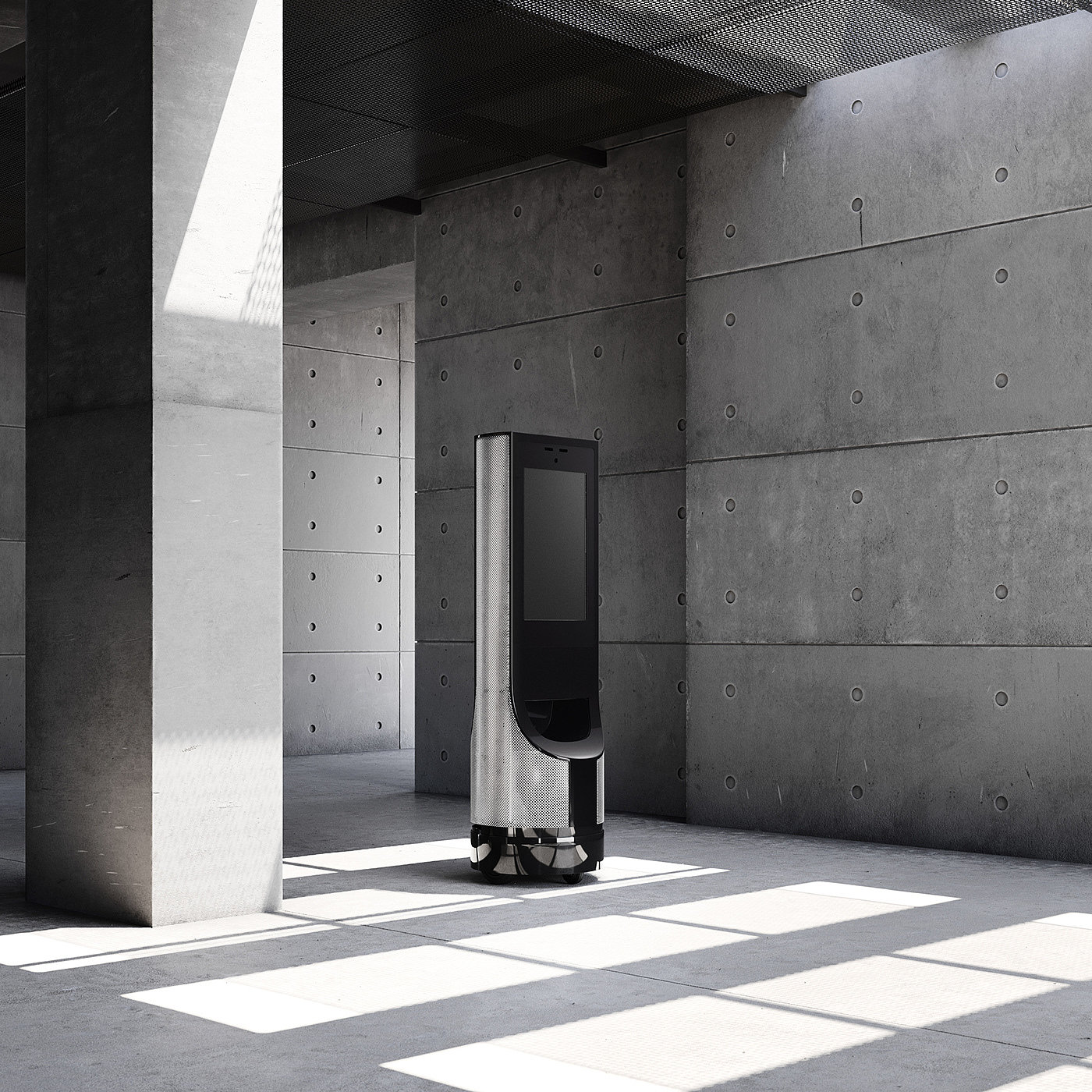 robot，Minimalist，concrete，