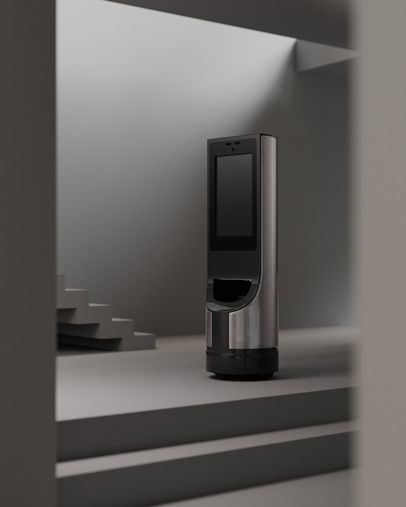 robot，Minimalist，concrete，