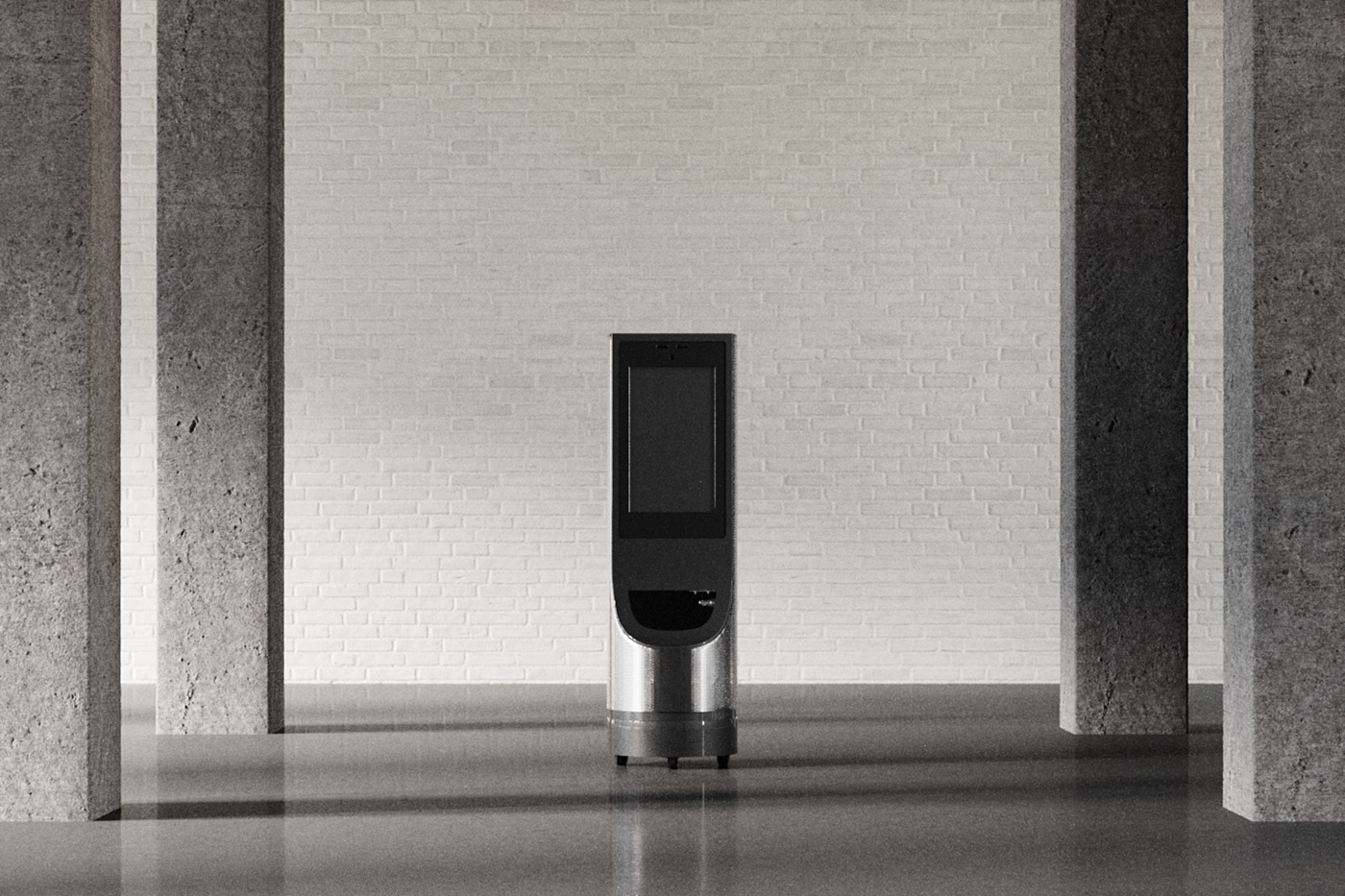 robot，Minimalist，concrete，