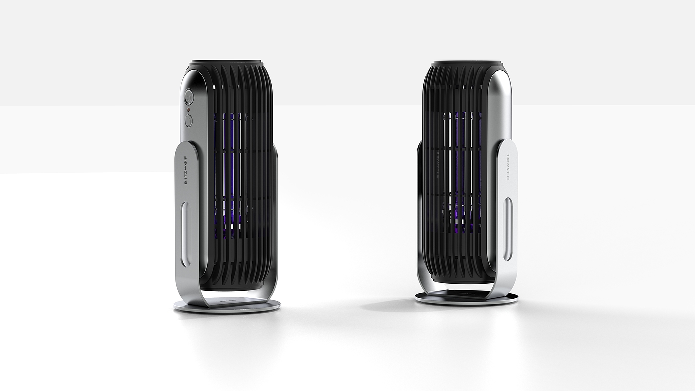 Mosquito killing lamp, industrial design, product development, rendering，