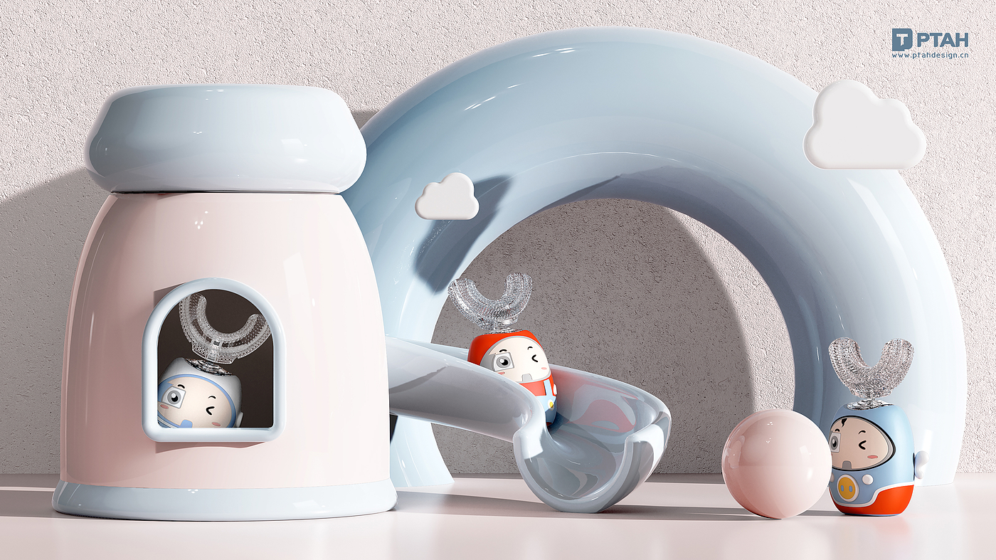 Children's toothbrush，Maternal and infant products，product design，Buta design，