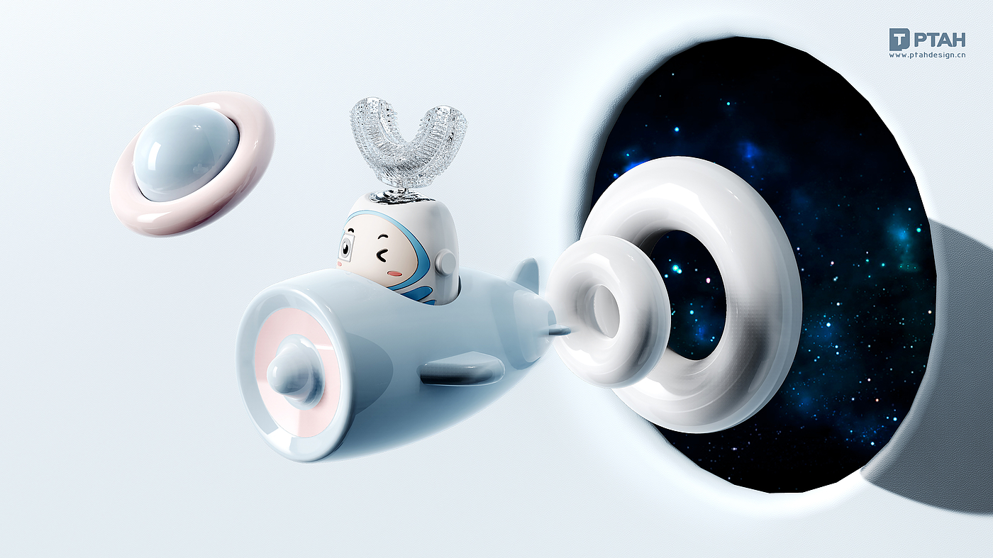 Children's toothbrush，Maternal and infant products，product design，Buta design，