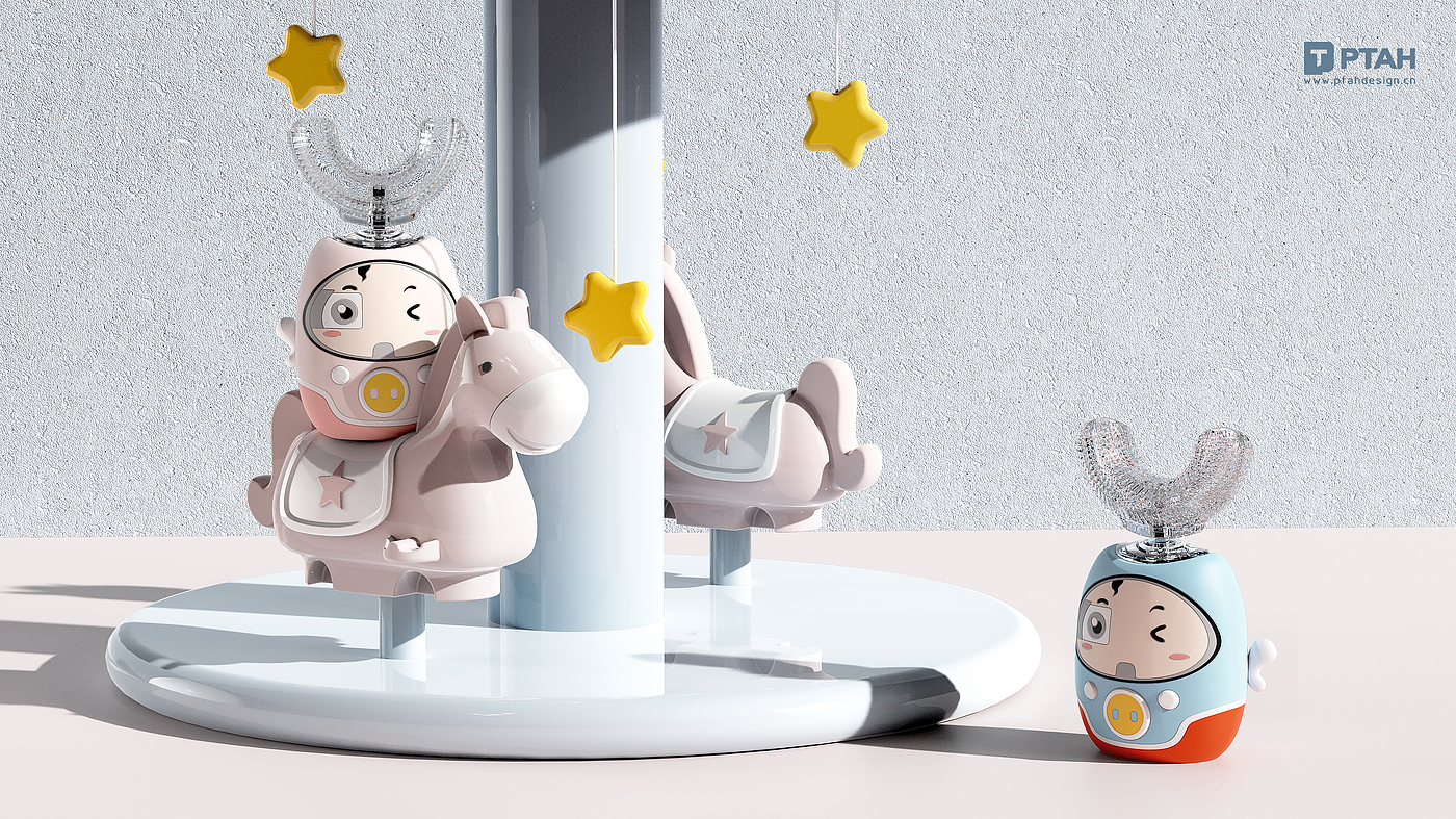 Children's toothbrush，Maternal and infant products，product design，Buta design，