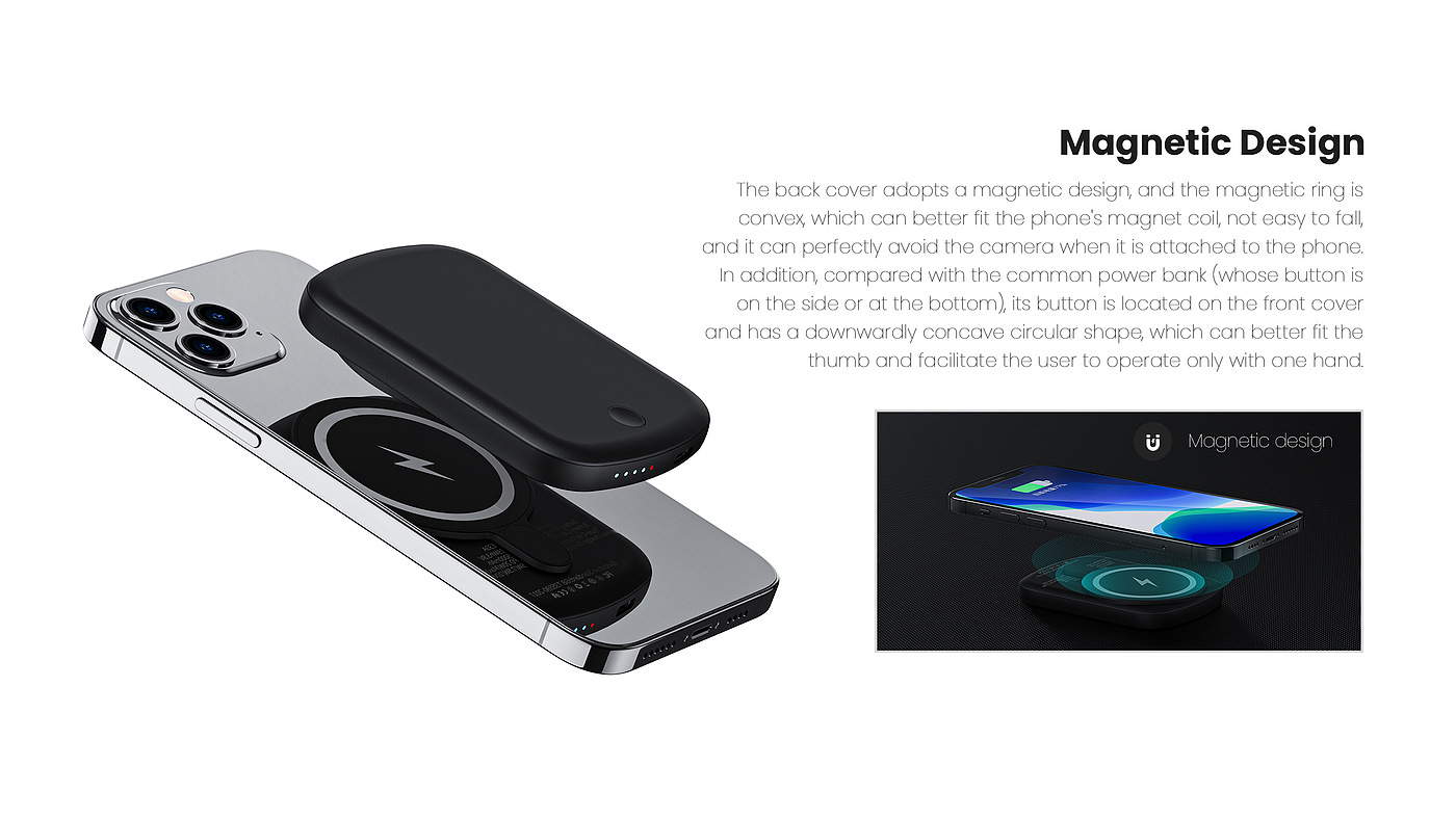 Wireless charging，portable battery，Small，Fast charging，