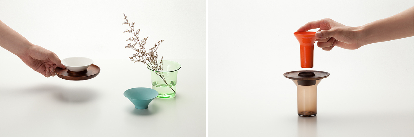 ceramics，wood，Glass，combination，suit，