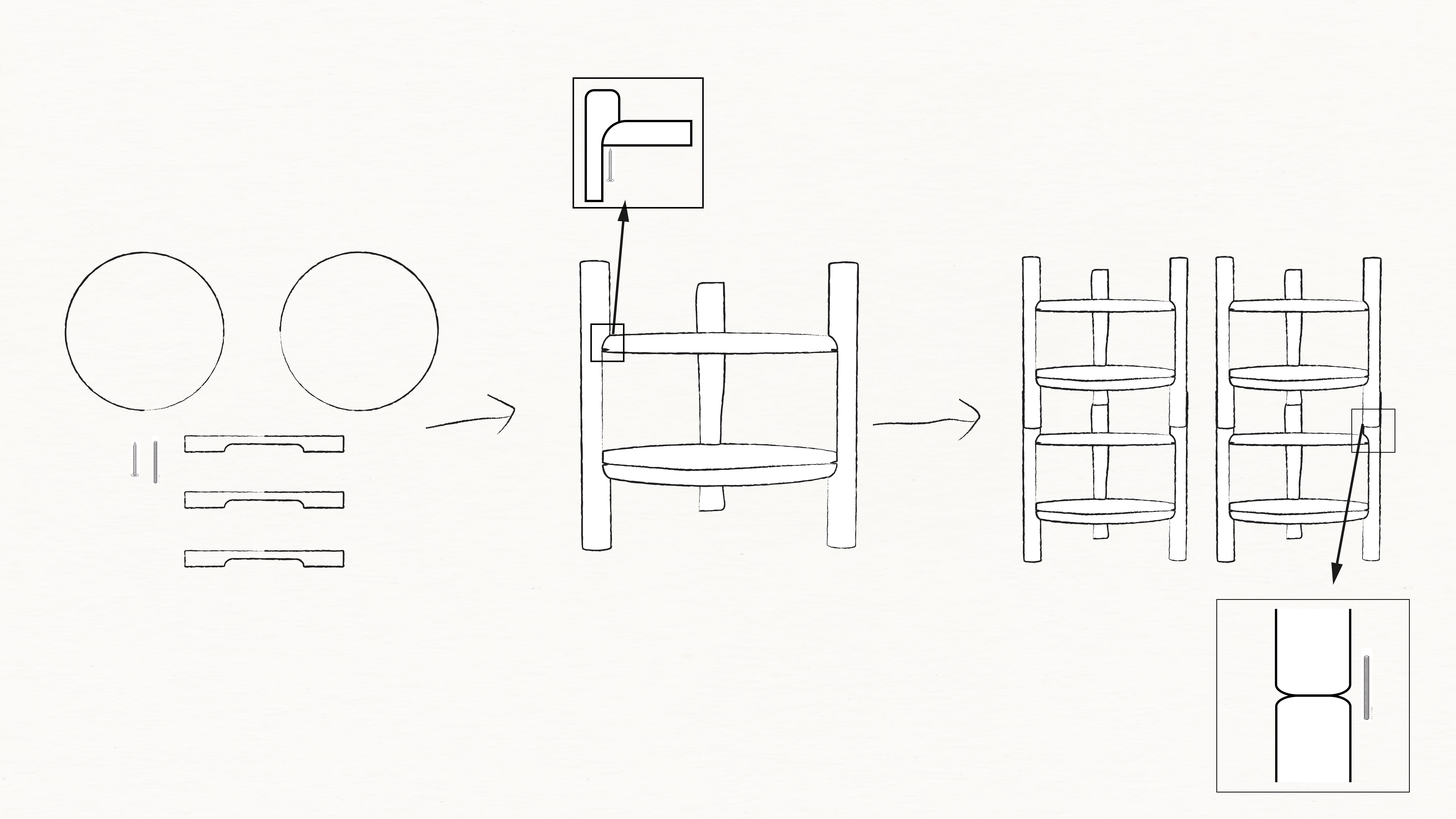 tea table，Side table，Bookcase，