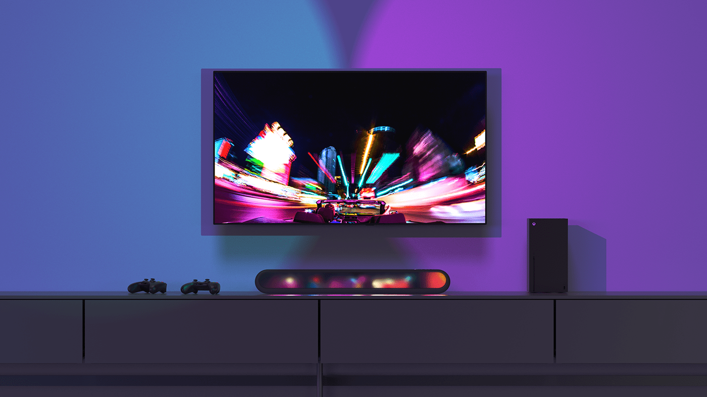 Game speaker，industrial design，Lighting products，Strip speaker，