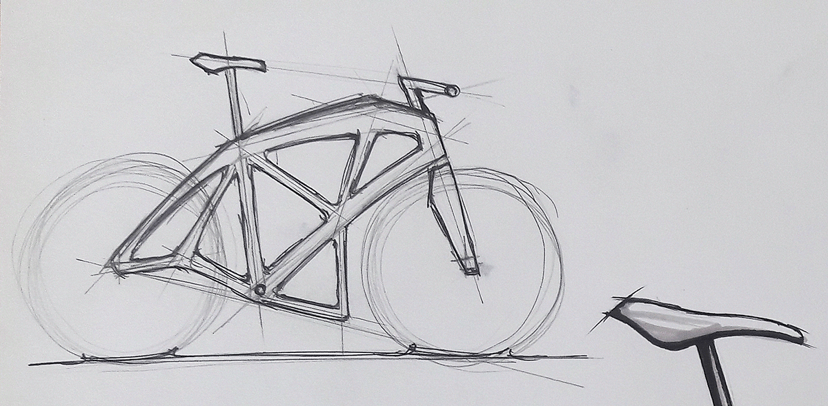 3D bike，industrial design，product design，Bicycle sketch，