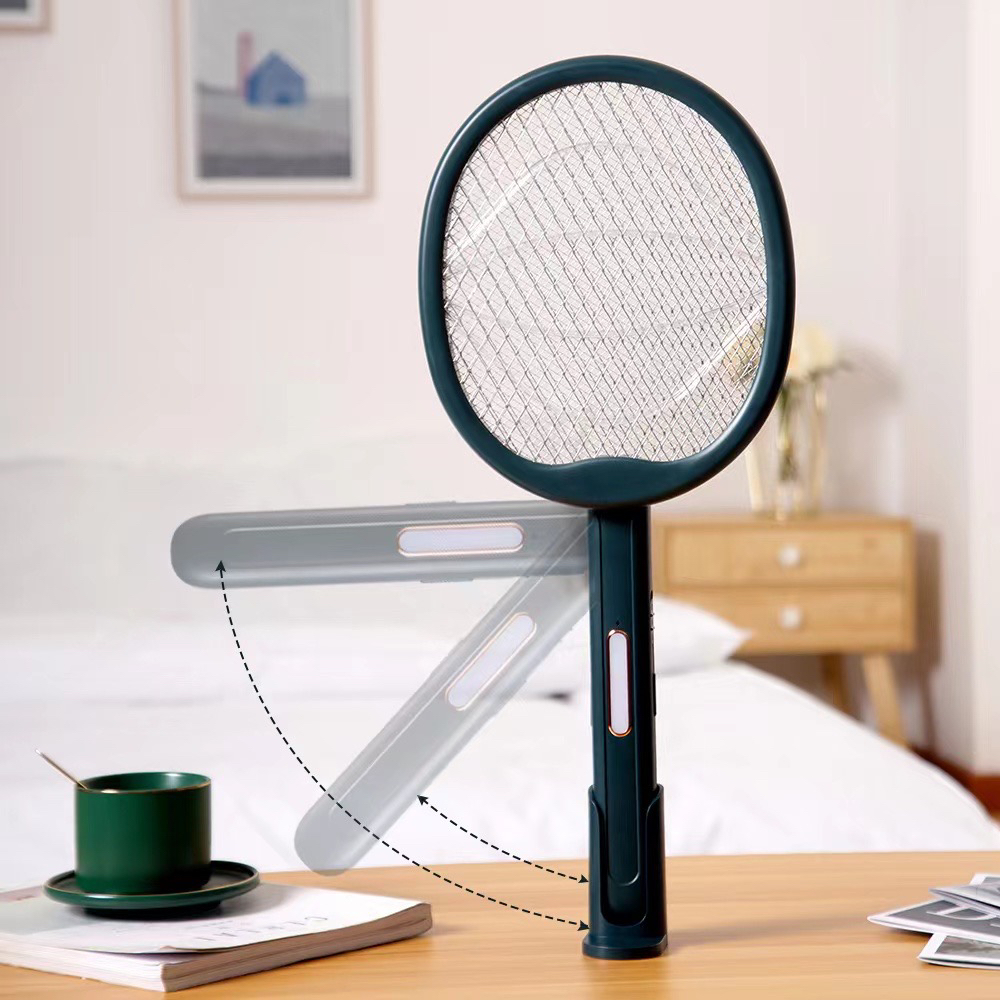 Folding electric mosquito racket, desktop, wall hanging，