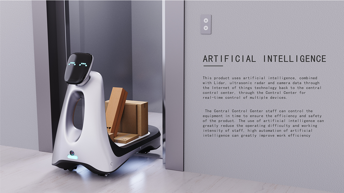 机器人，智能，物流，交互，未来，概念，