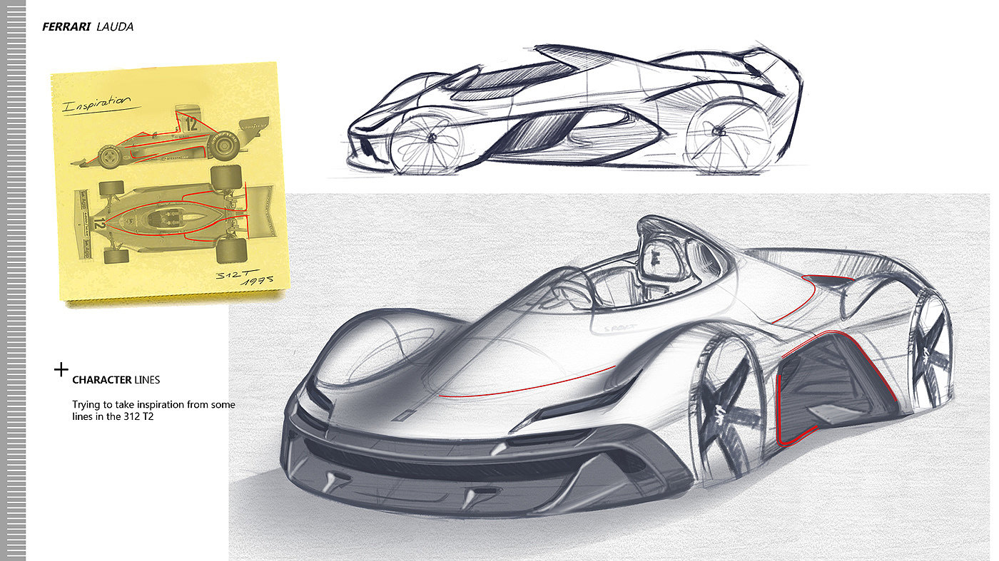 ferrari，Ferrari，automobile，Hand drawn，