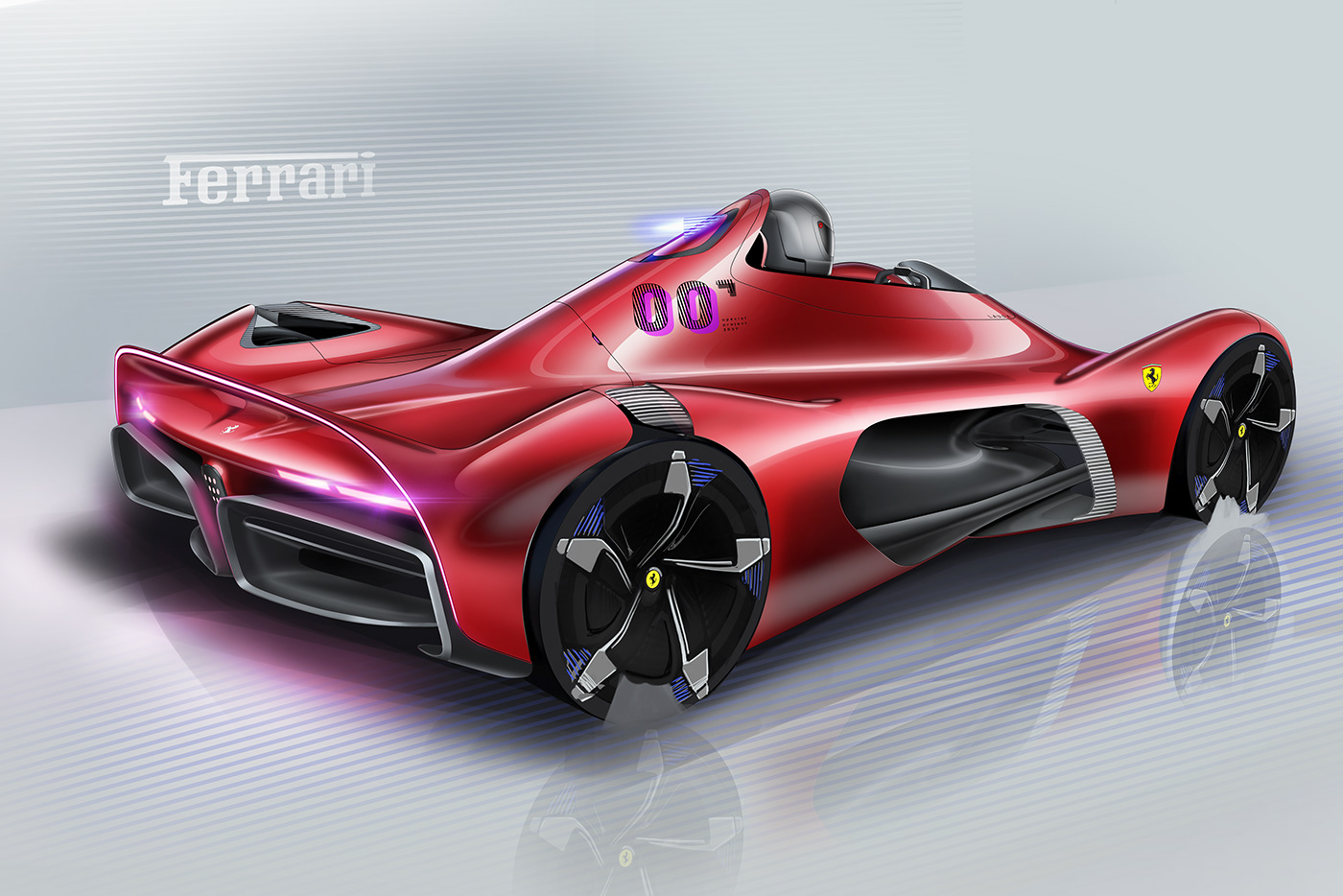 ferrari，Ferrari，automobile，Hand drawn，