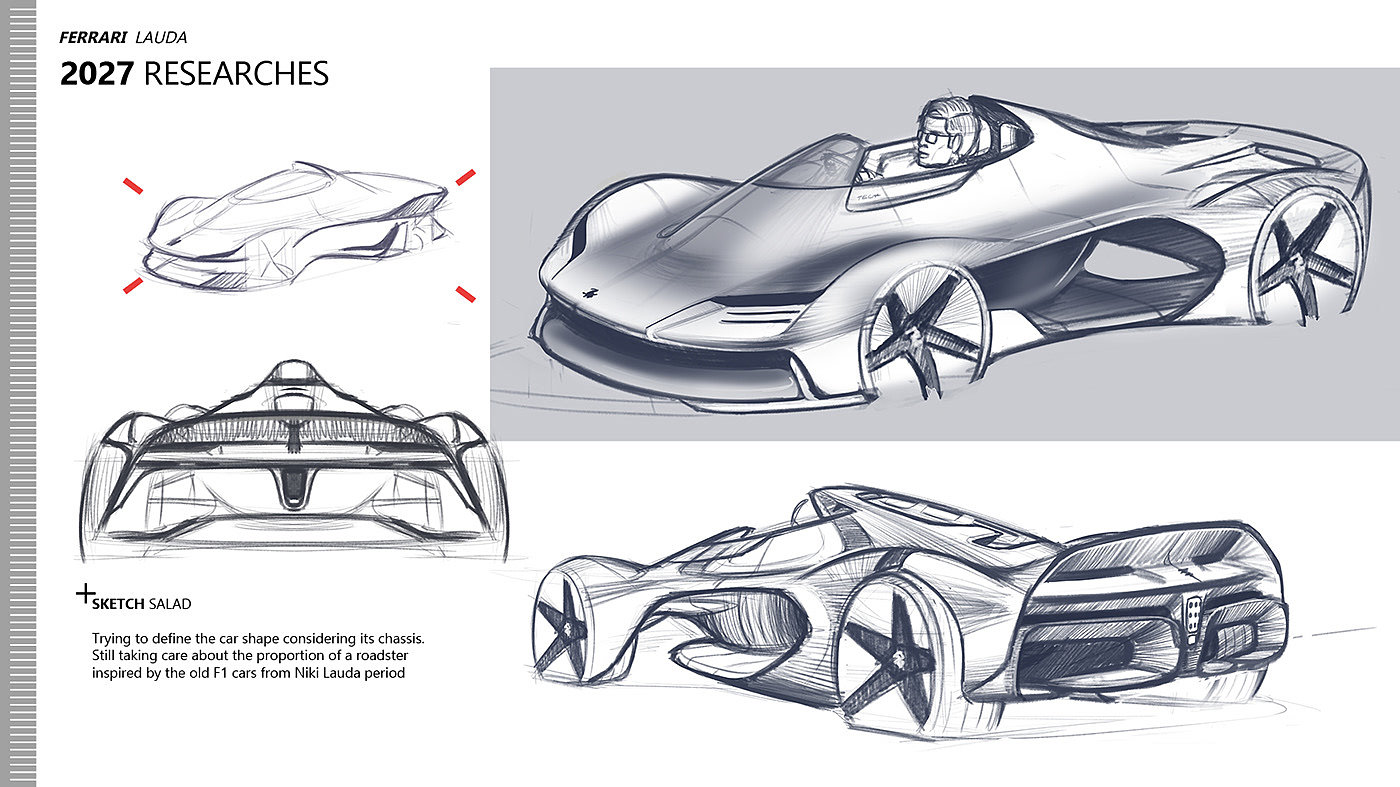 ferrari，Ferrari，automobile，Hand drawn，