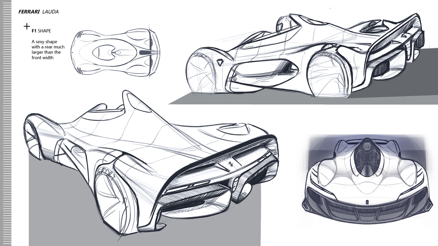 ferrari，Ferrari，automobile，Hand drawn，