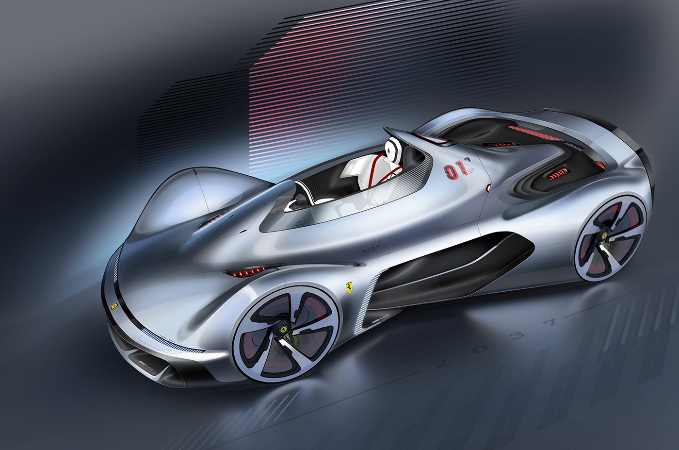 ferrari，Ferrari，automobile，Hand drawn，