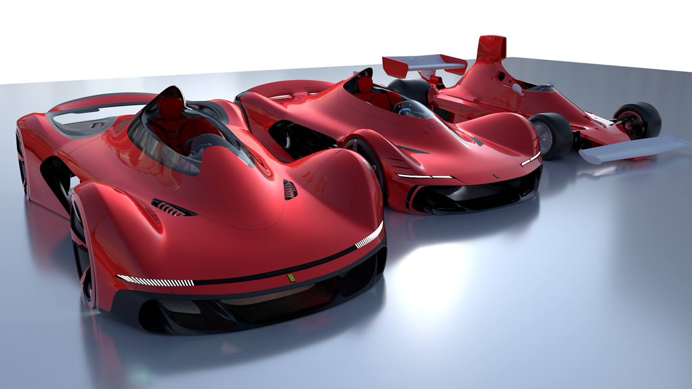 ferrari，Ferrari，automobile，Hand drawn，